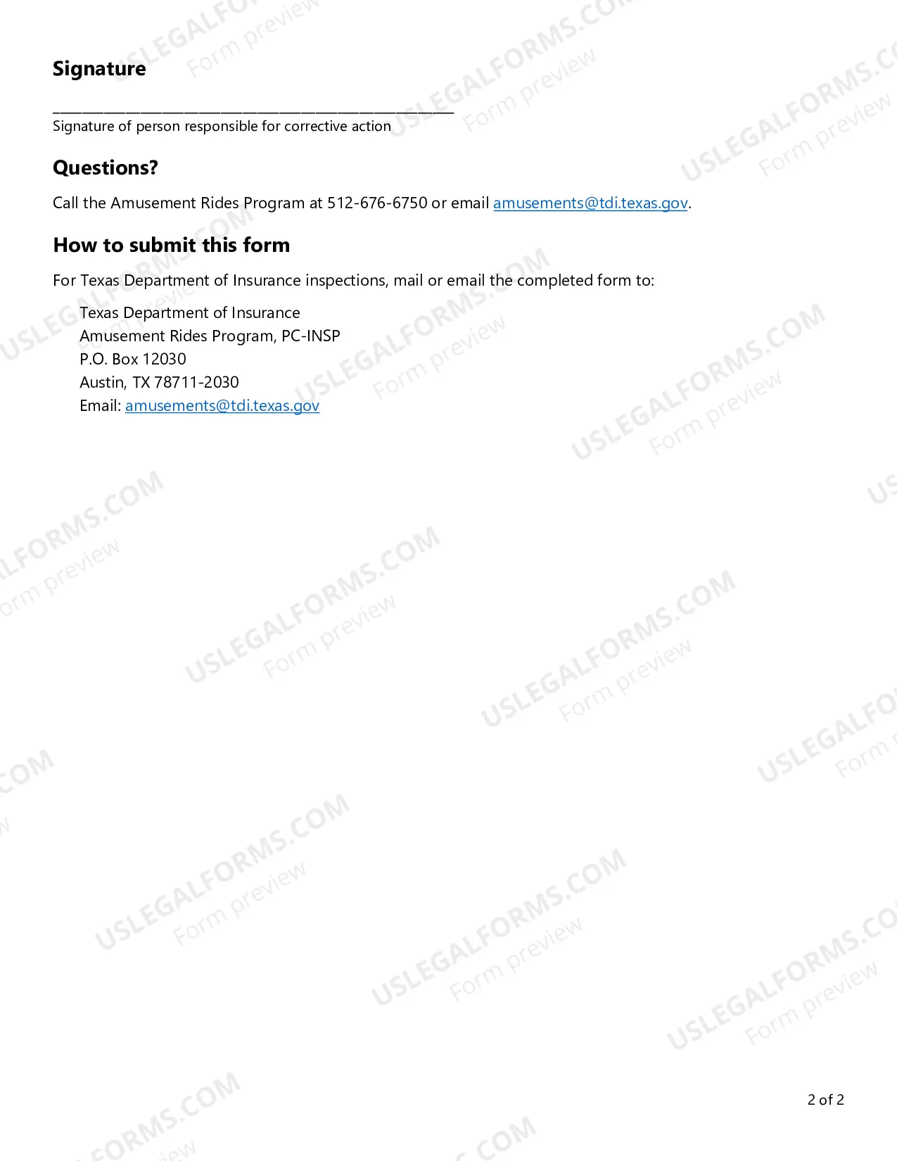 Preview Quarterly Governmental Action Report Amusement Ride Safety Inspection and Insurance Act