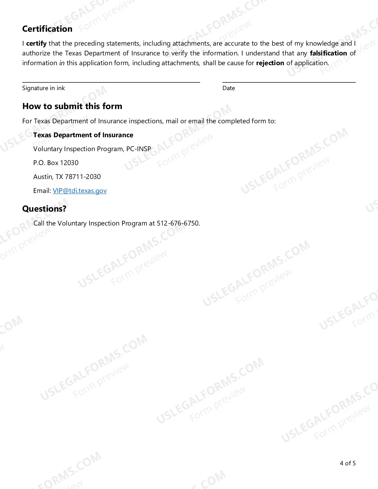 Preview VIP Application for Residential Property Inspector License/Certificate