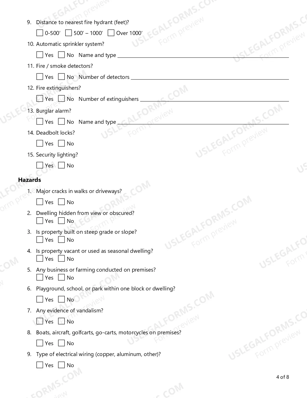 Preview Residential Property Condition Evaluation Report (VIP2)