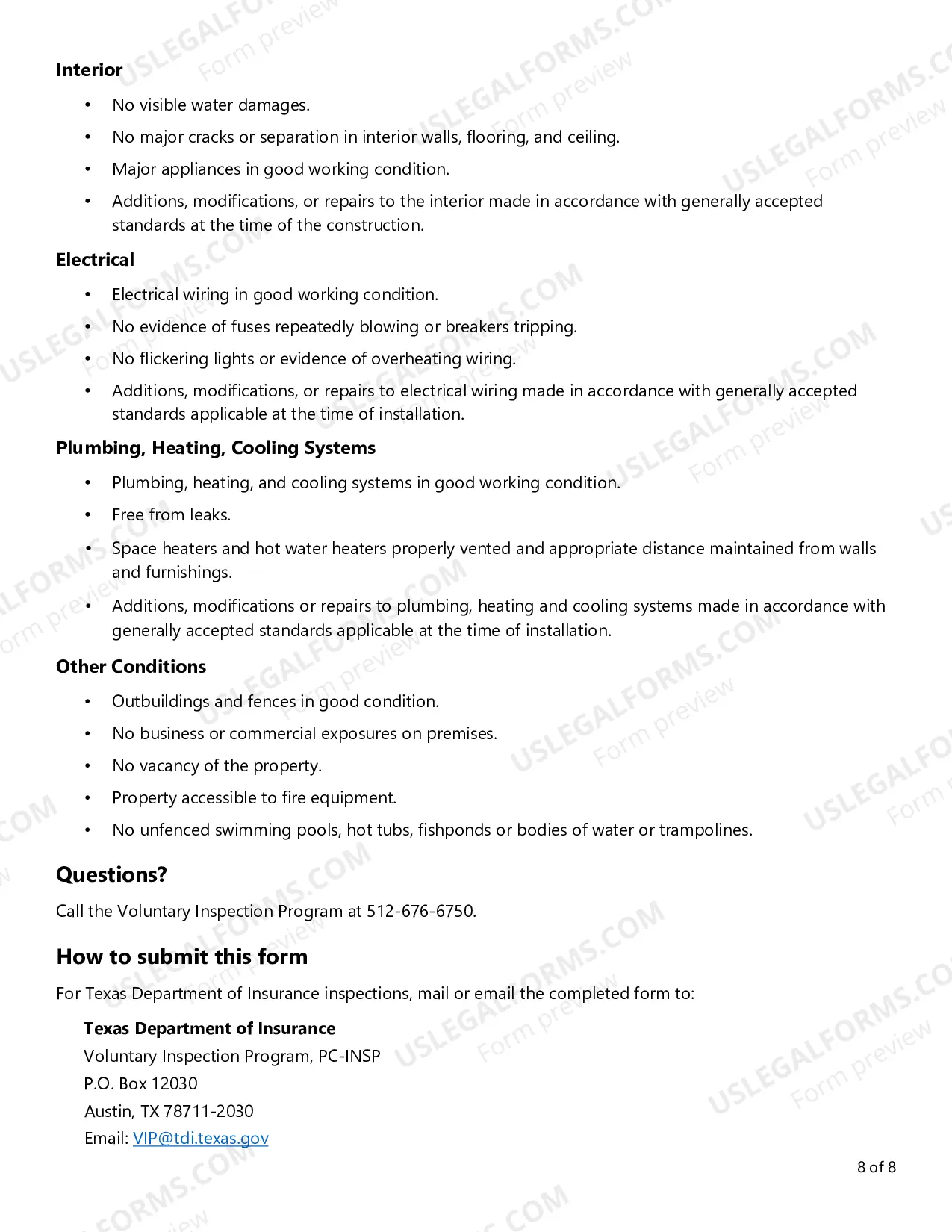 Preview Residential Property Condition Evaluation Report (VIP2)