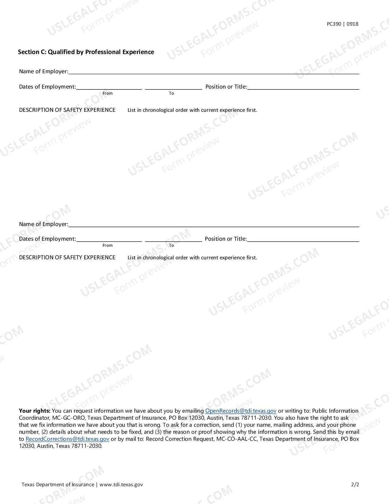 Preview Loss Control Representative Qualification Review