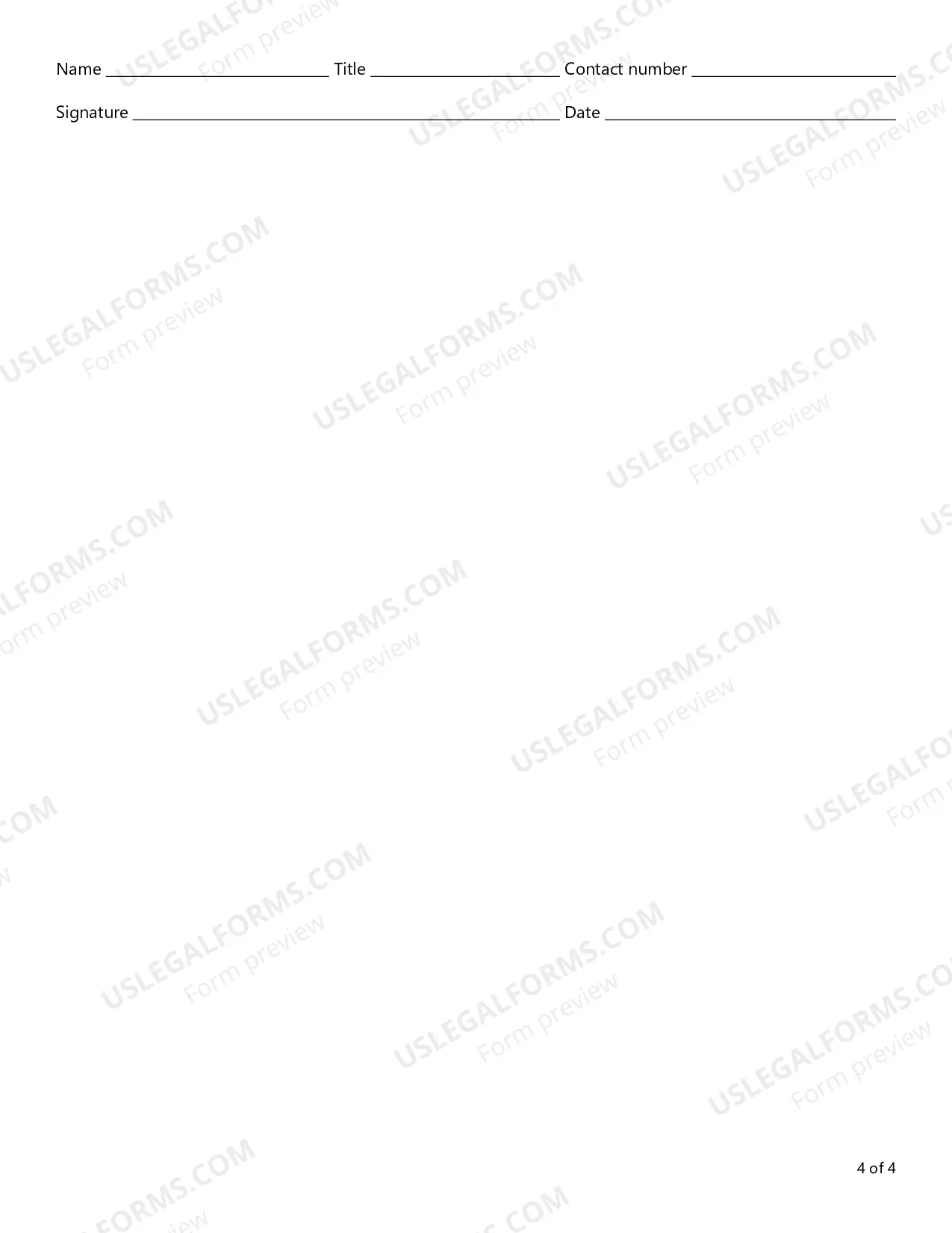 Preview Compliance Questionnaire - Use of Credit Information