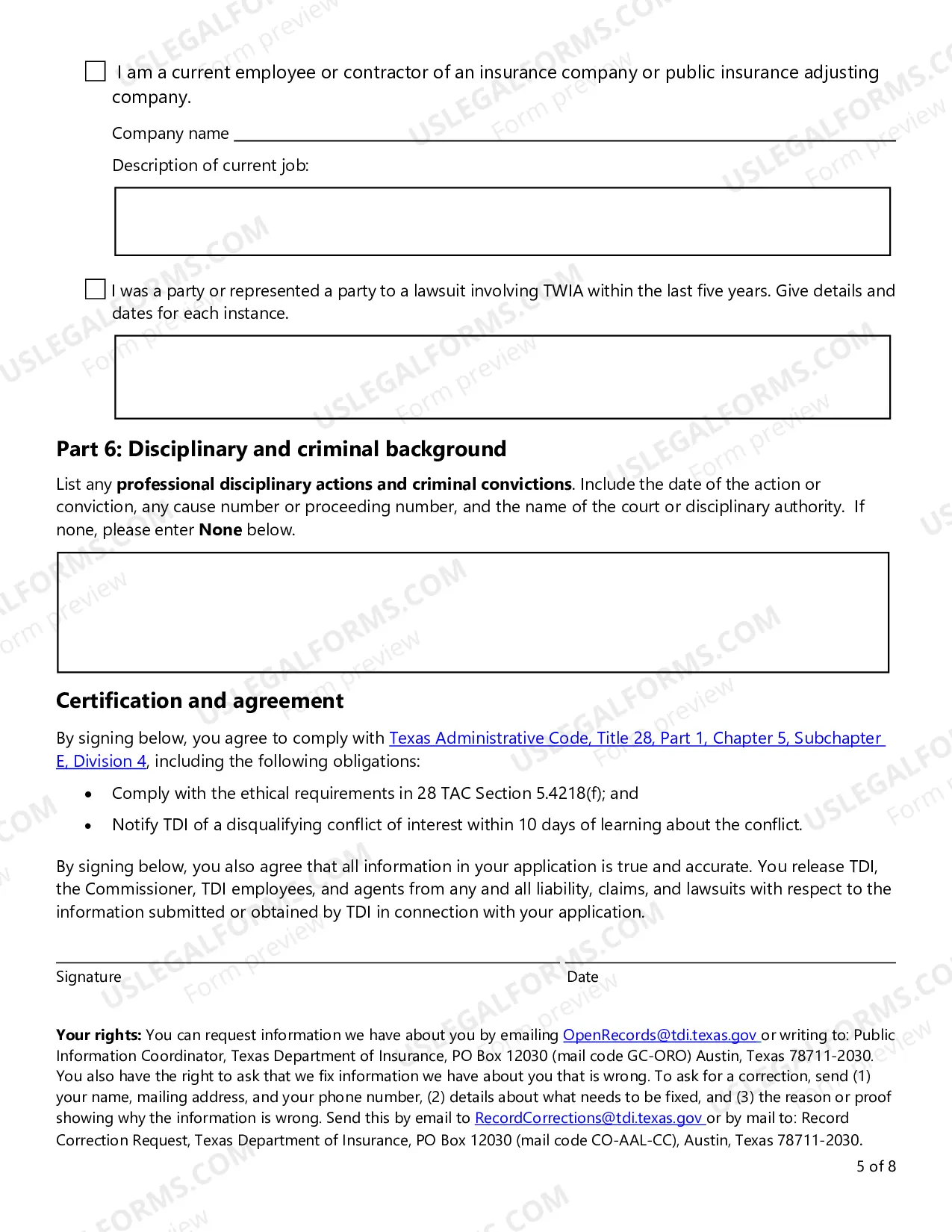 Preview Request for Application - Mediators