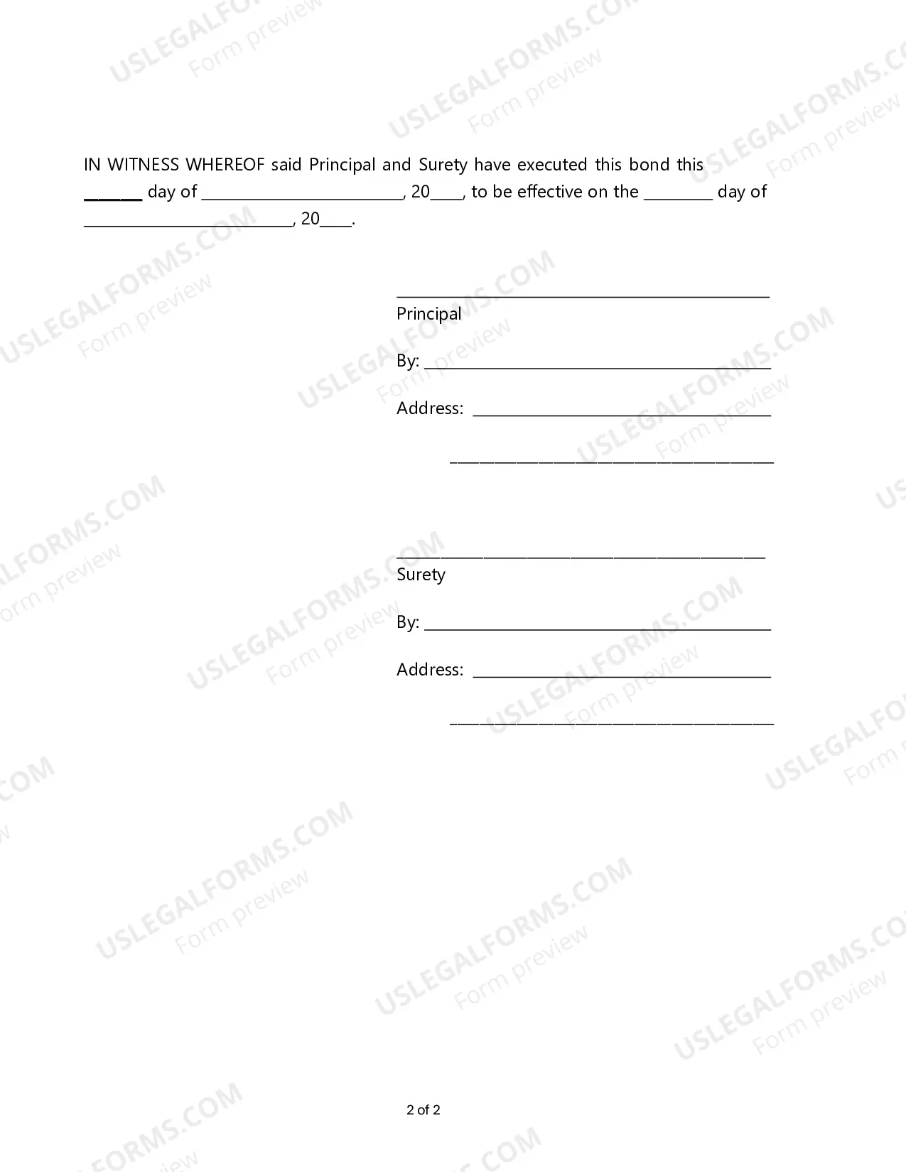 Preview Texas Title Insurance Agent's Minimum Capitalization Bond