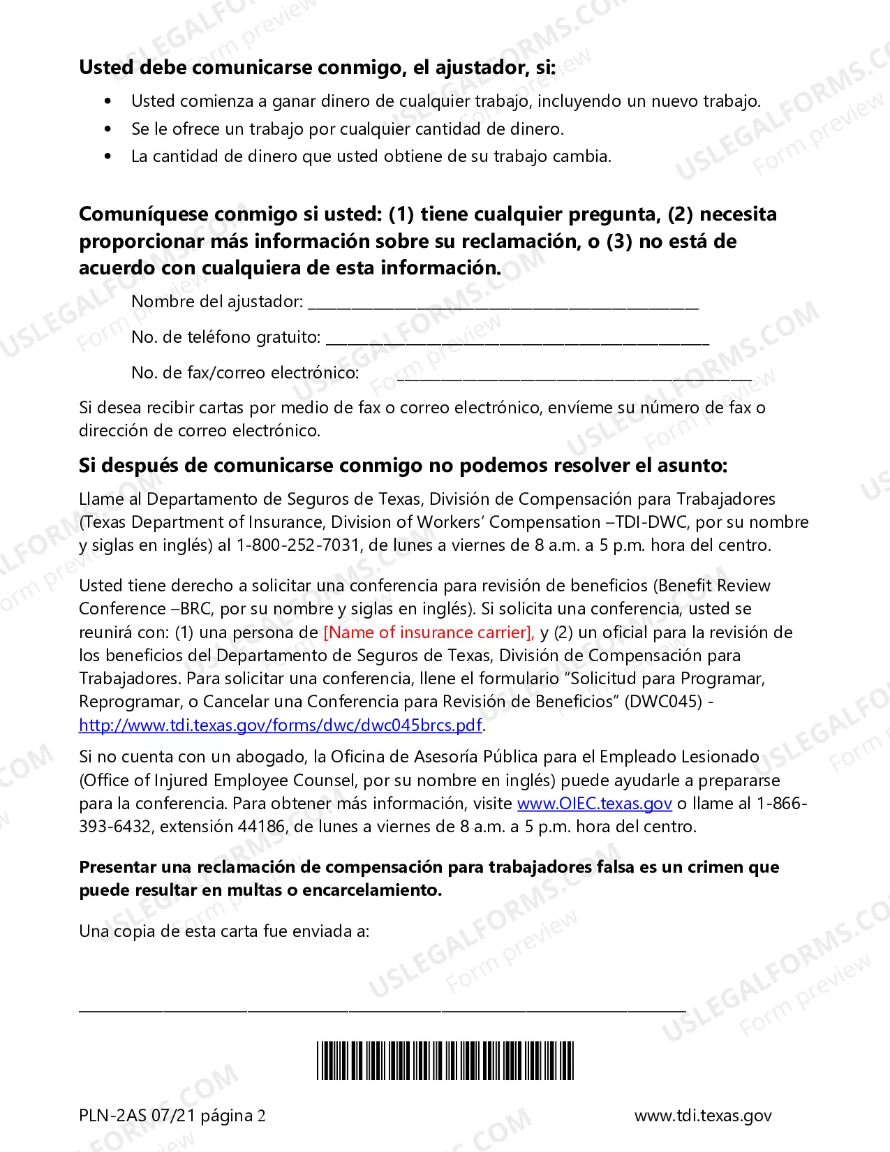 Preview Notification of First Temporary Income Benefit Payment (124.2(e)(1))