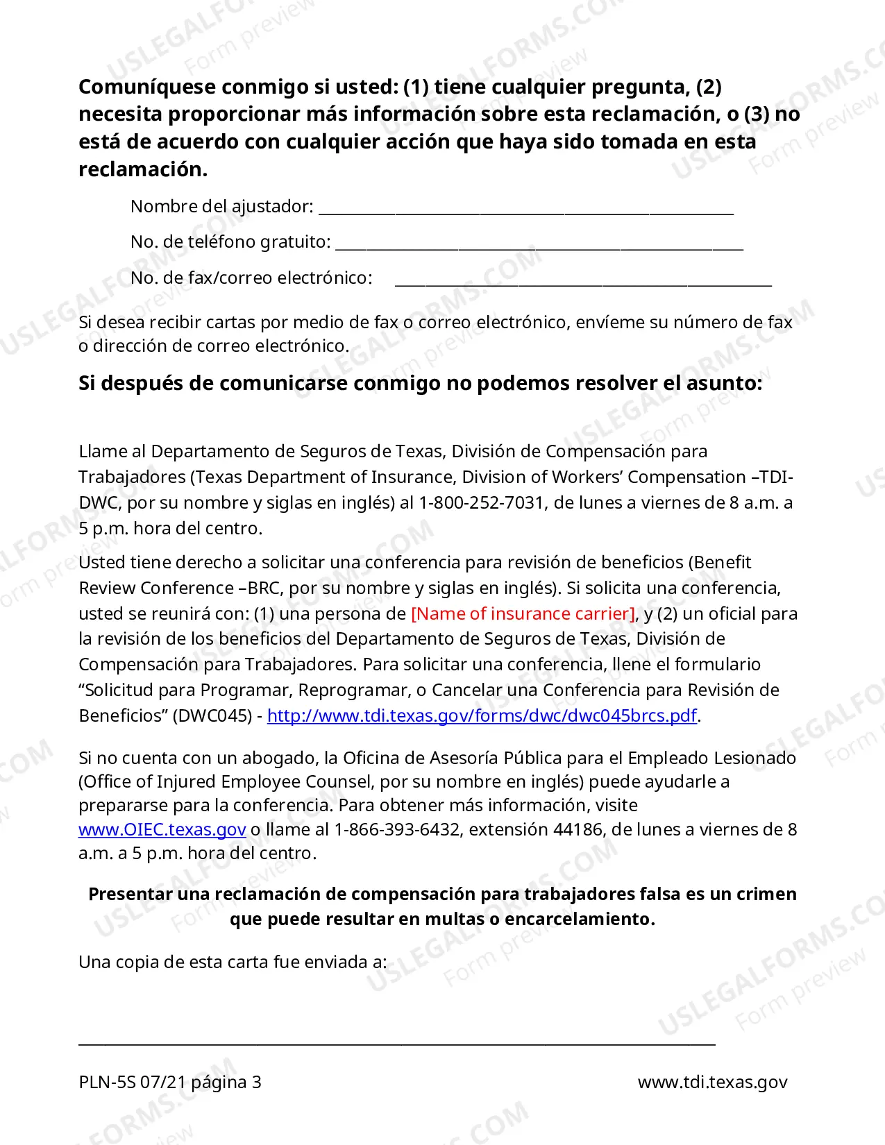 Preview Notice of First Death Benefit Payment
