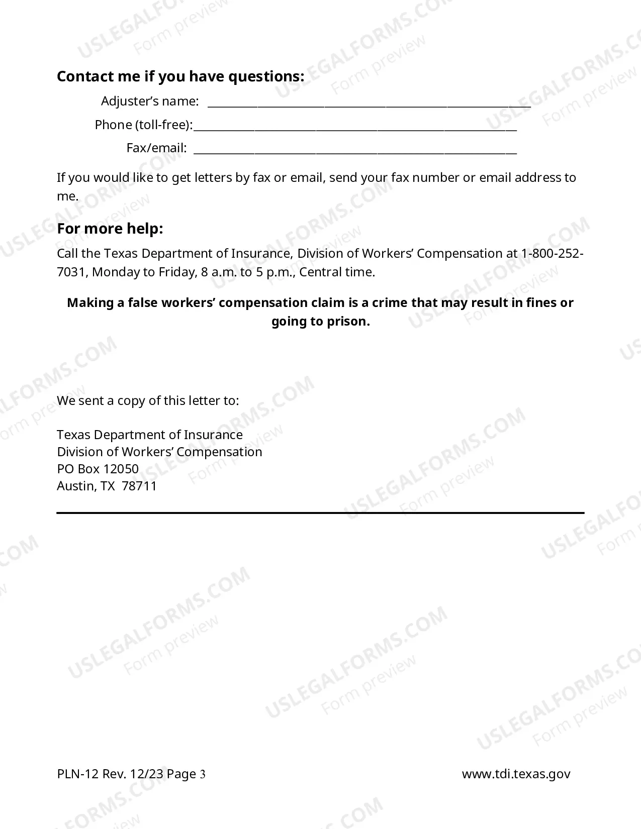 Preview Notice of Potential Entitlement to Workers' Compensation Death Benefits