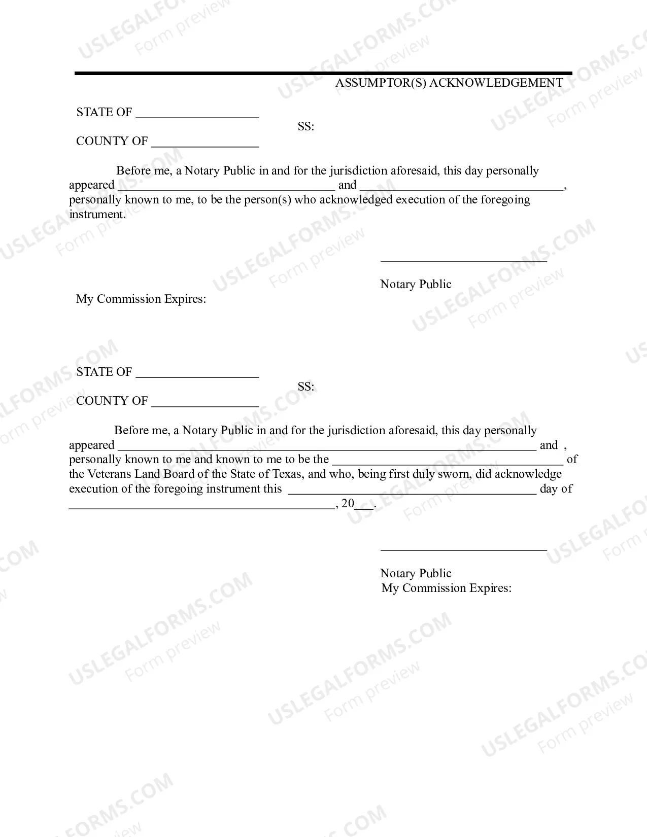 Preview Assumption Agreement between State Land Board and Assumptor and Obligor
