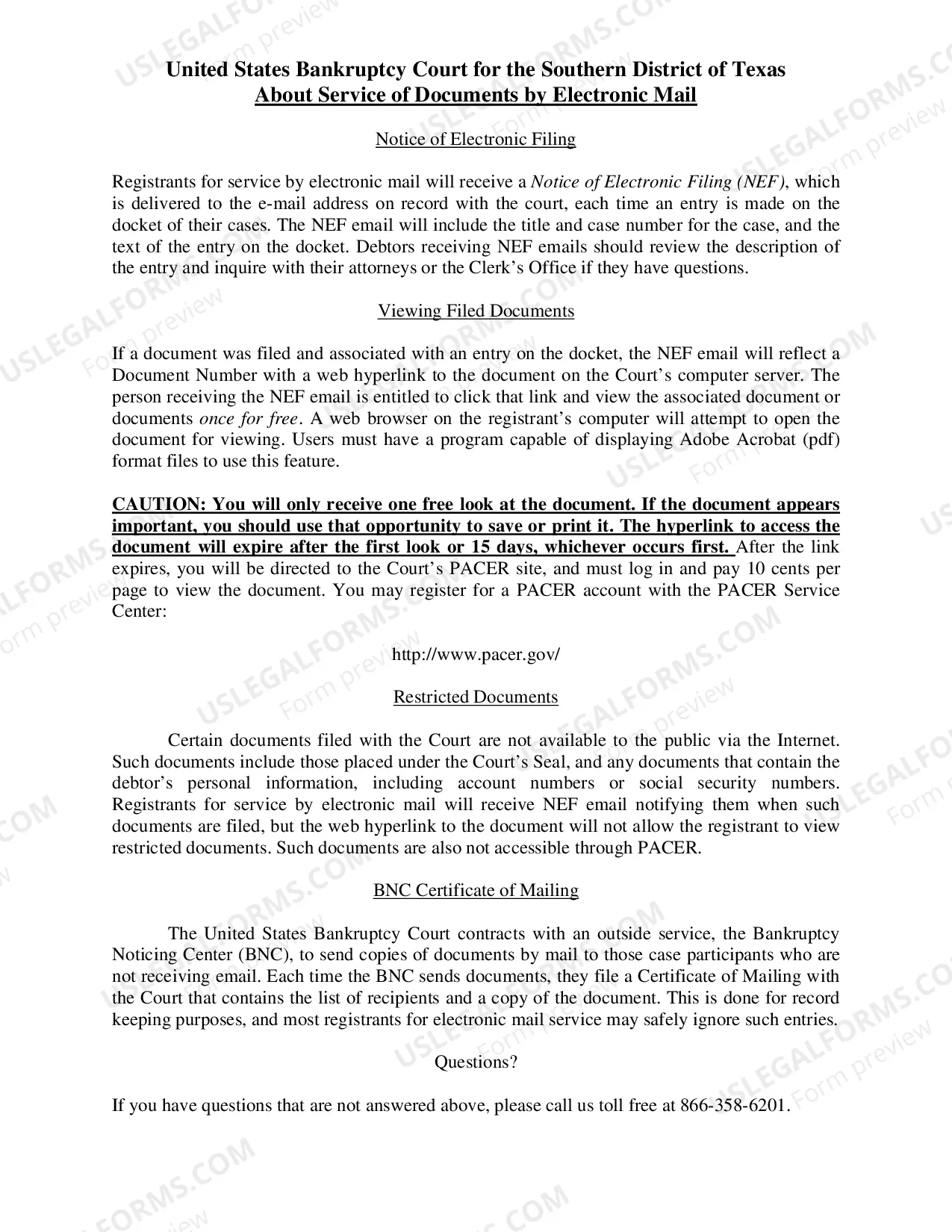 Preview Debtor Registration Form For Service of Documents By Electronic Mail