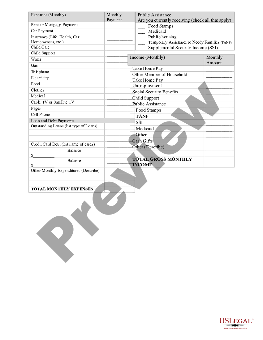 Texas Affidavit of Indigency | US Legal Forms