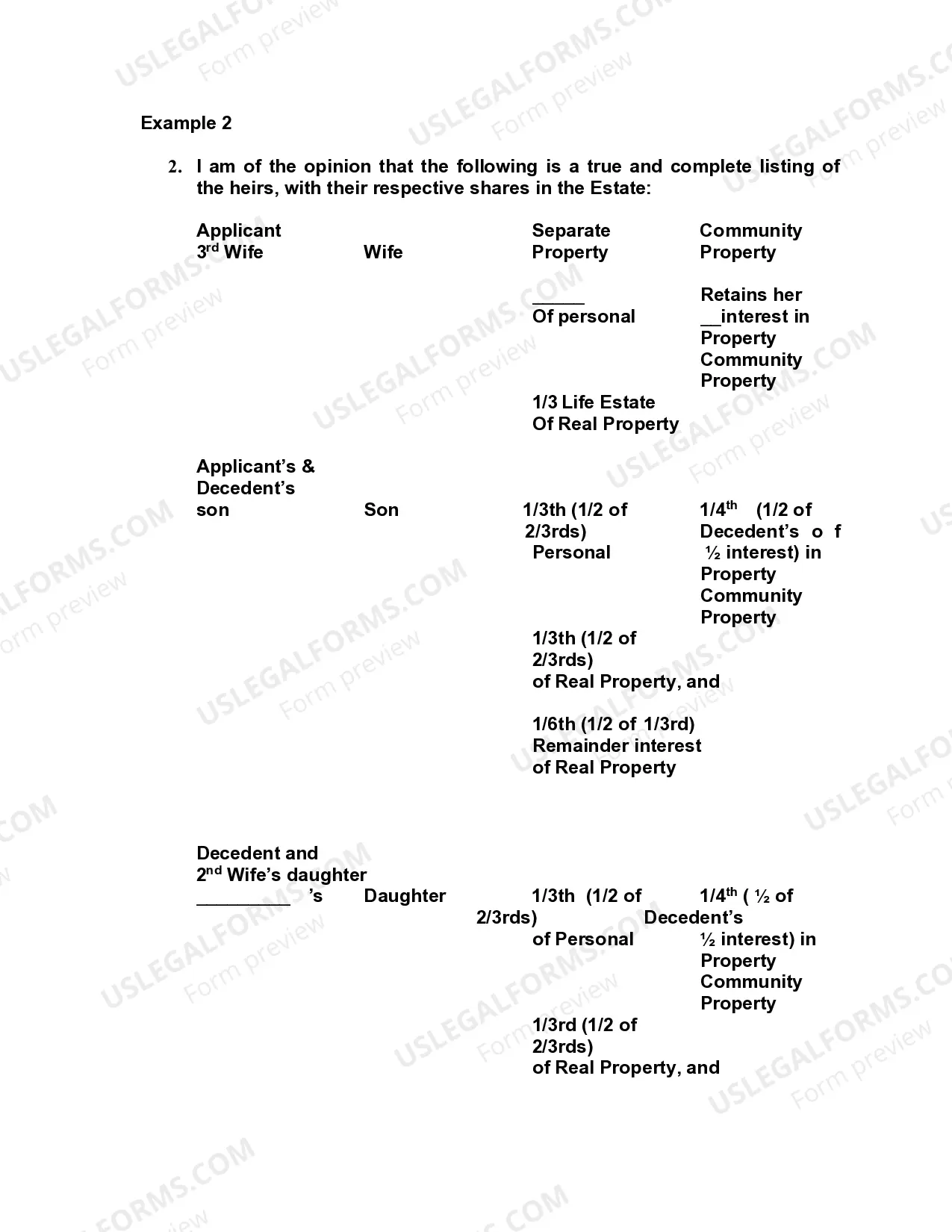 Preview Report of Attorney Ad Litem in Heirship Proceeding
