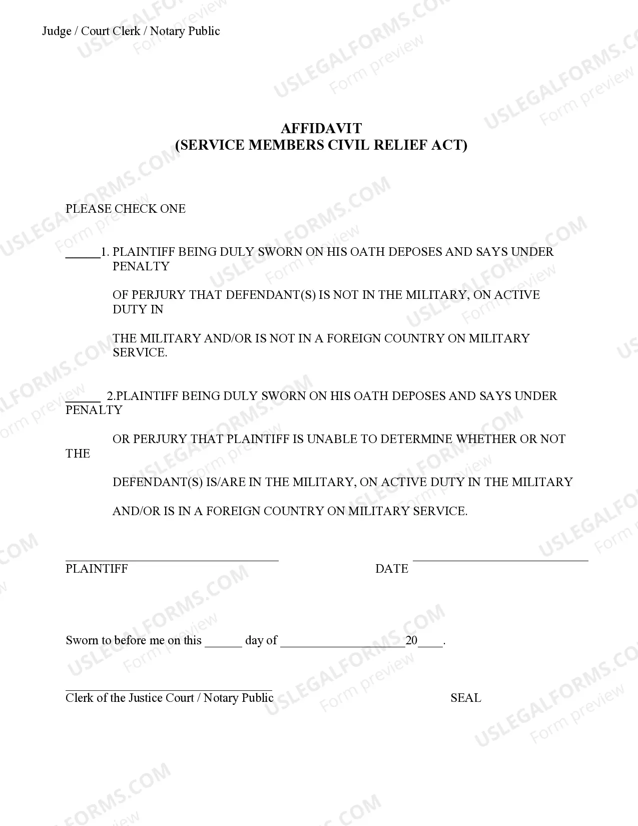 Preview Petition for Small Claims