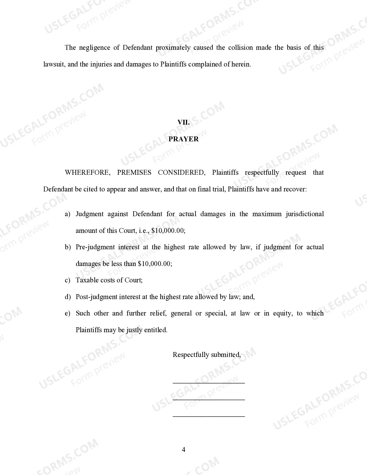 Preview Plaintiff's Original Petition