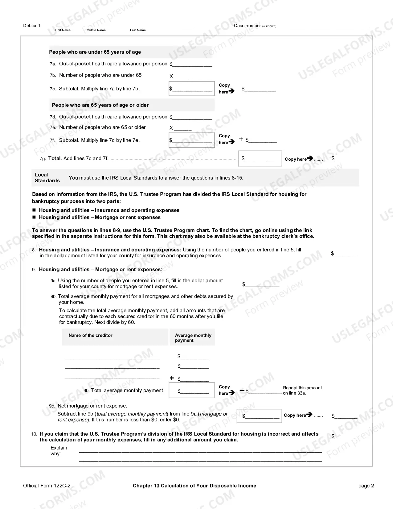 Preview Chapter 13 Calculation of Your Disposable Income