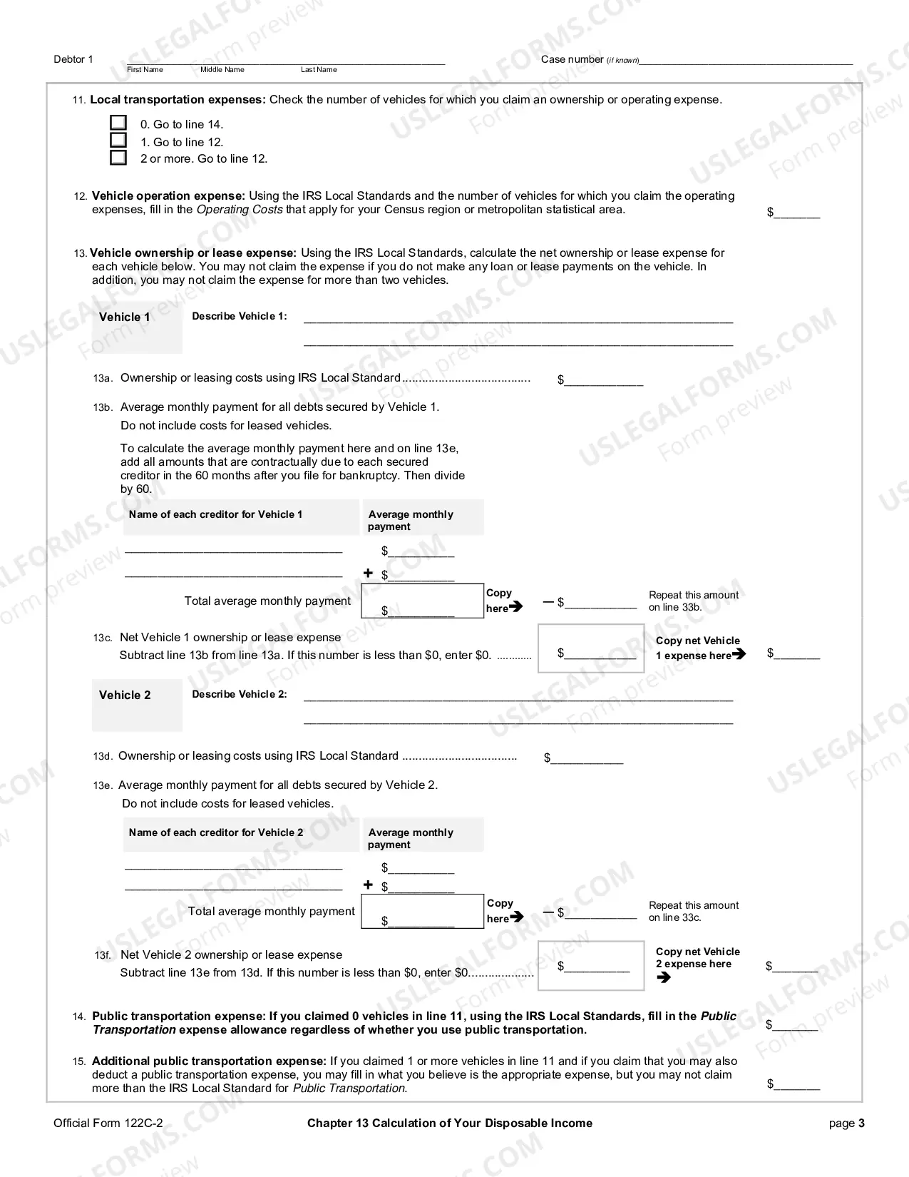 Preview Chapter 13 Calculation of Your Disposable Income