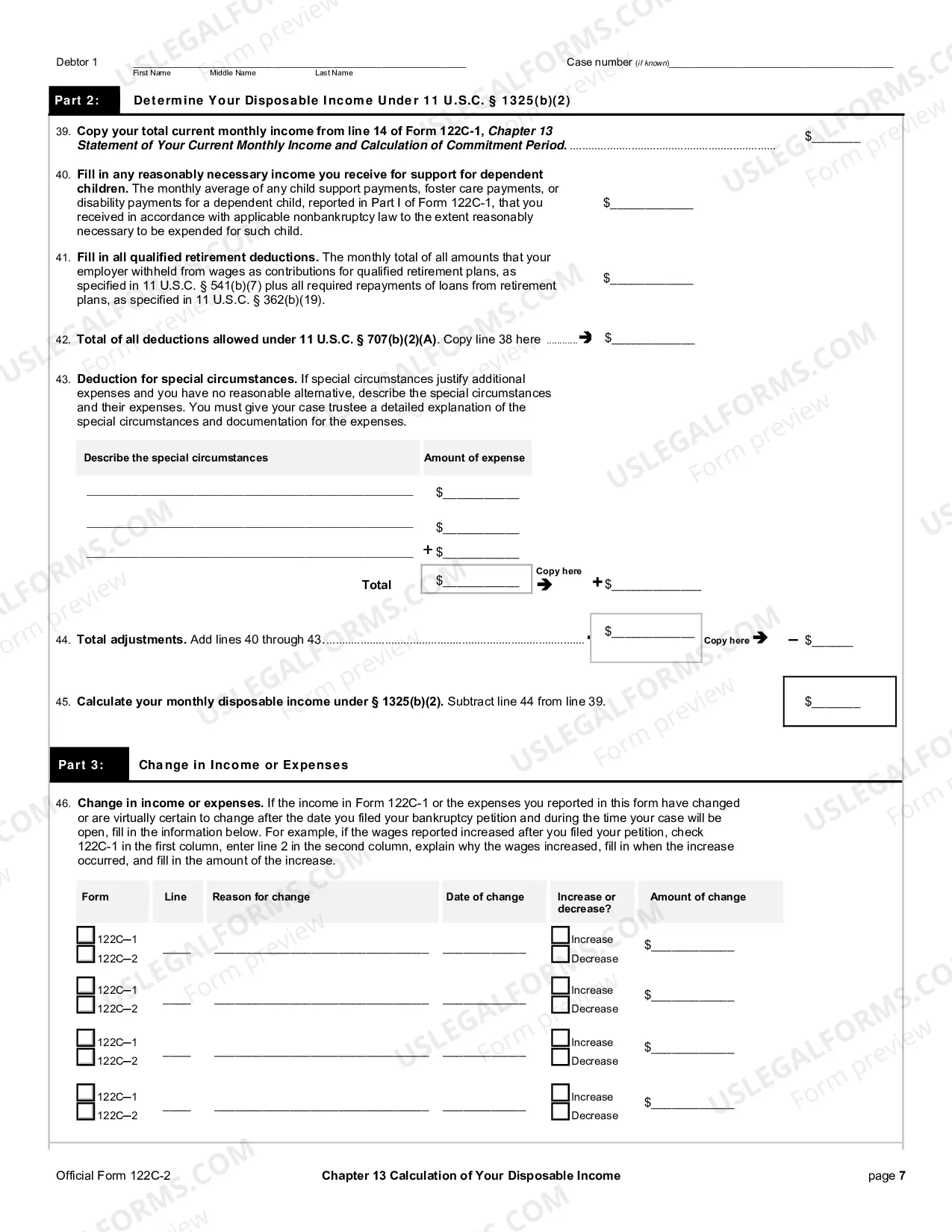Preview Chapter 13 Calculation of Your Disposable Income