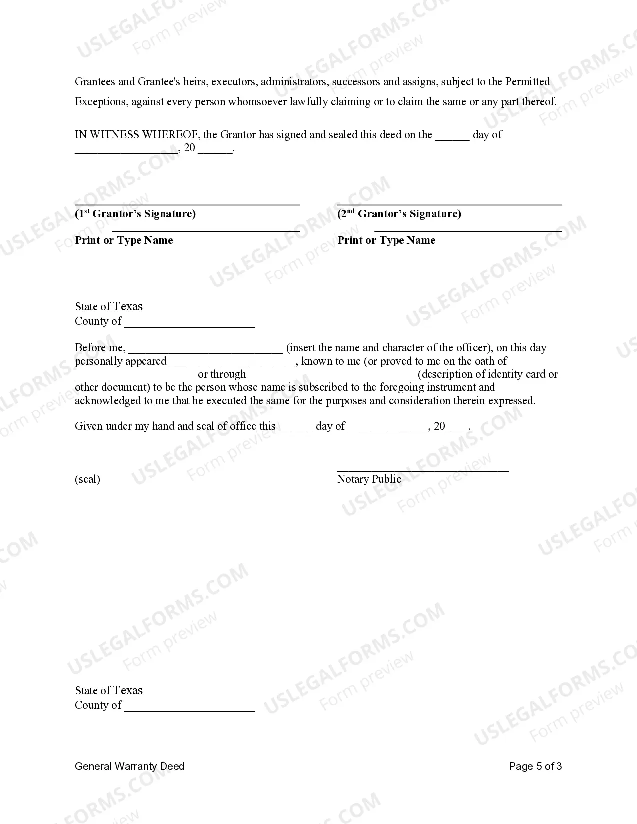 Preview Warranty Deed for Husband and Wife Converting Property from Tenants in Common to Joint Tenancy