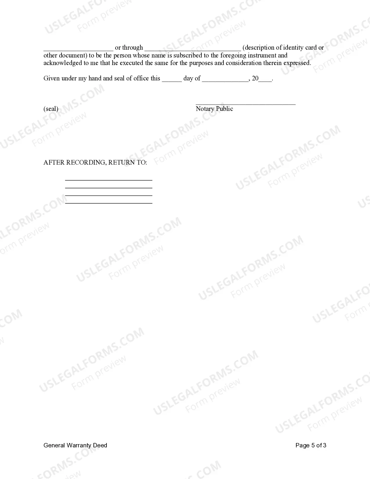 Preview Warranty Deed for Parents to Child with Reservation of Life Estate