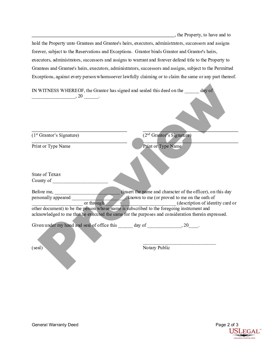 page 4 Warranty Deed for Community Property to Joint Tenancy preview