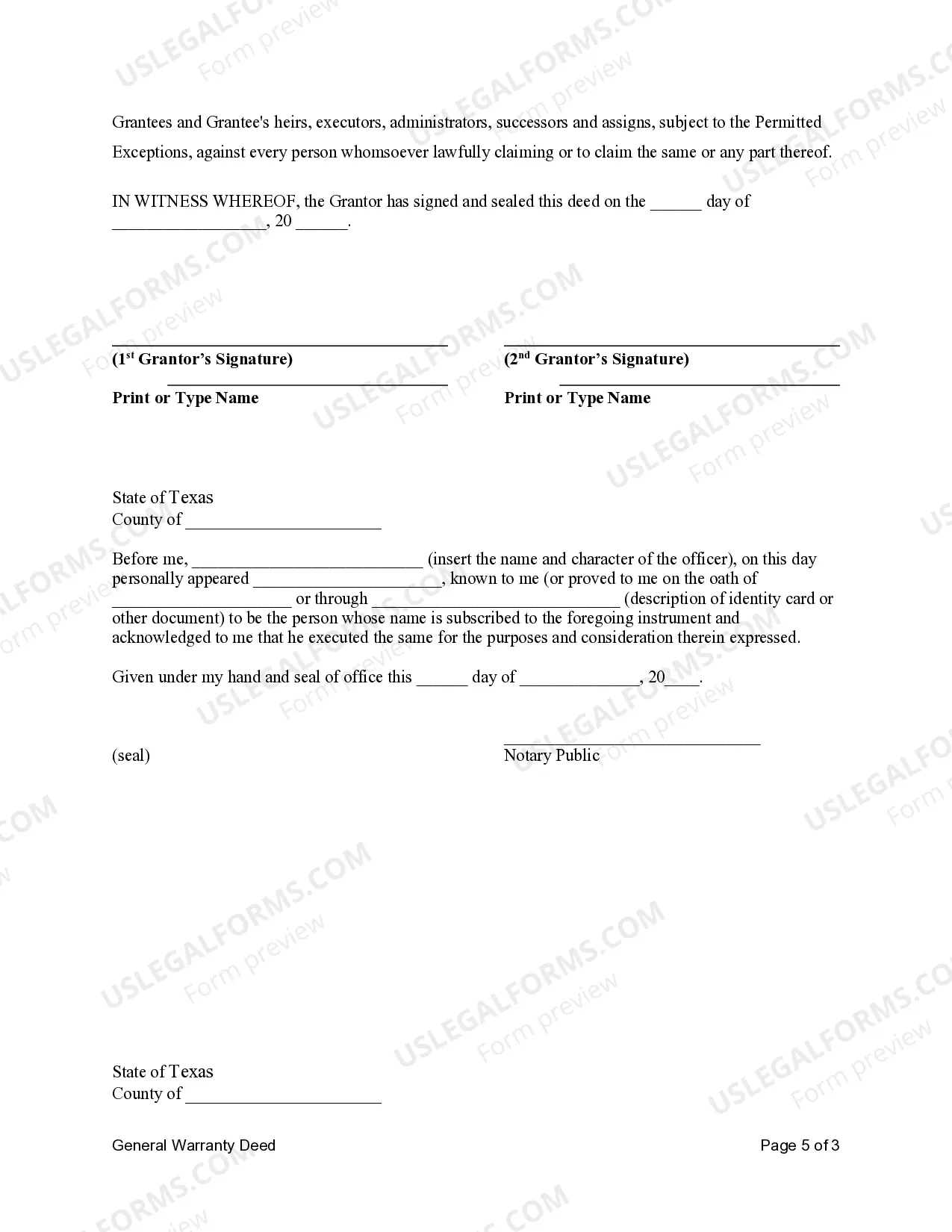Preview Warranty Deed for Community Property to Joint Tenancy