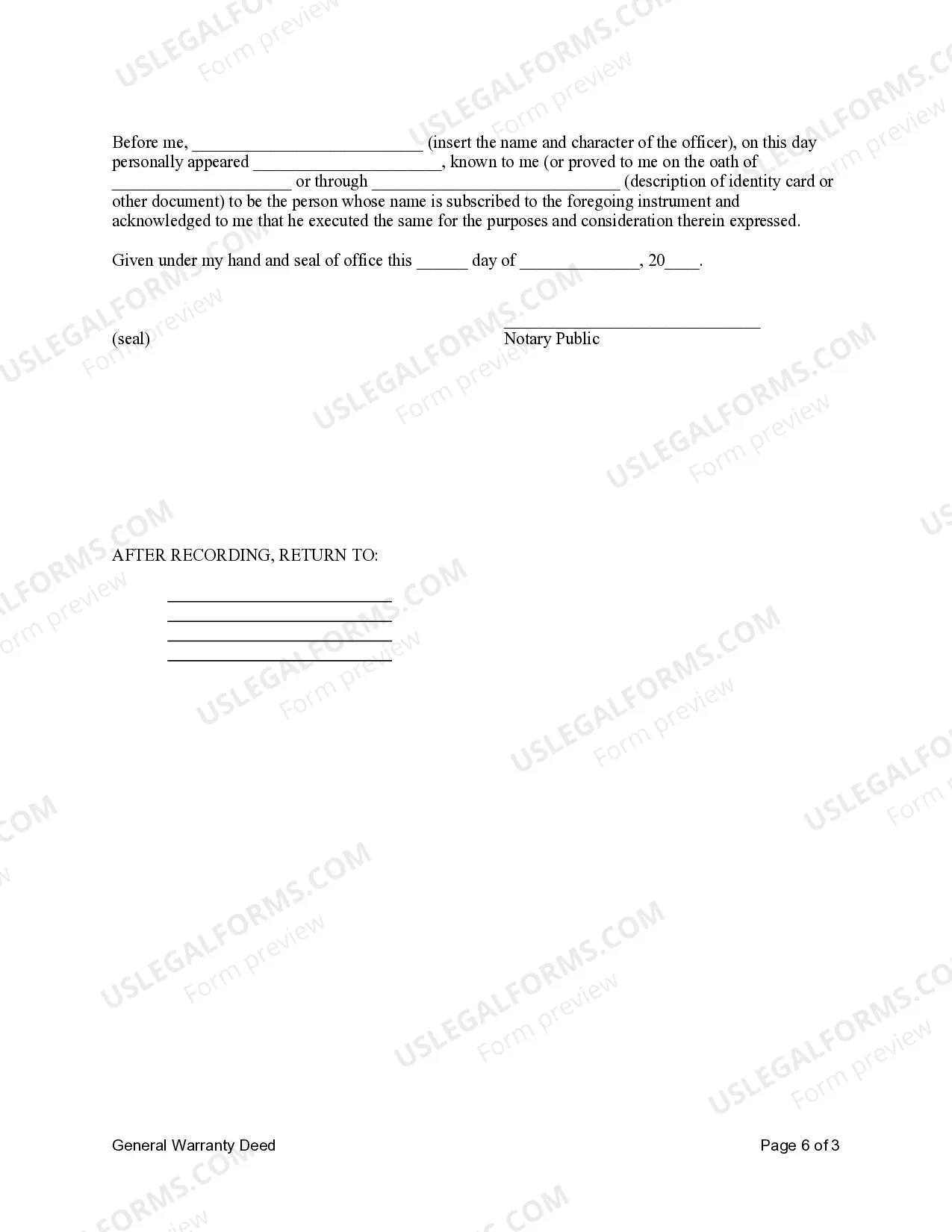 Preview Warranty Deed for Community Property to Joint Tenancy