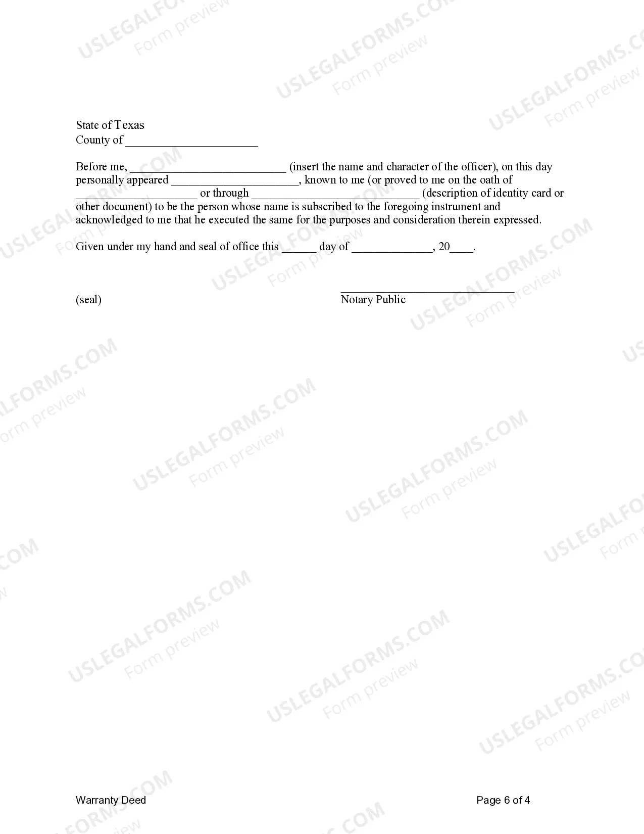 Preview Warranty Deed for Separate Property of One Spouse to Both Spouses as Joint Tenants