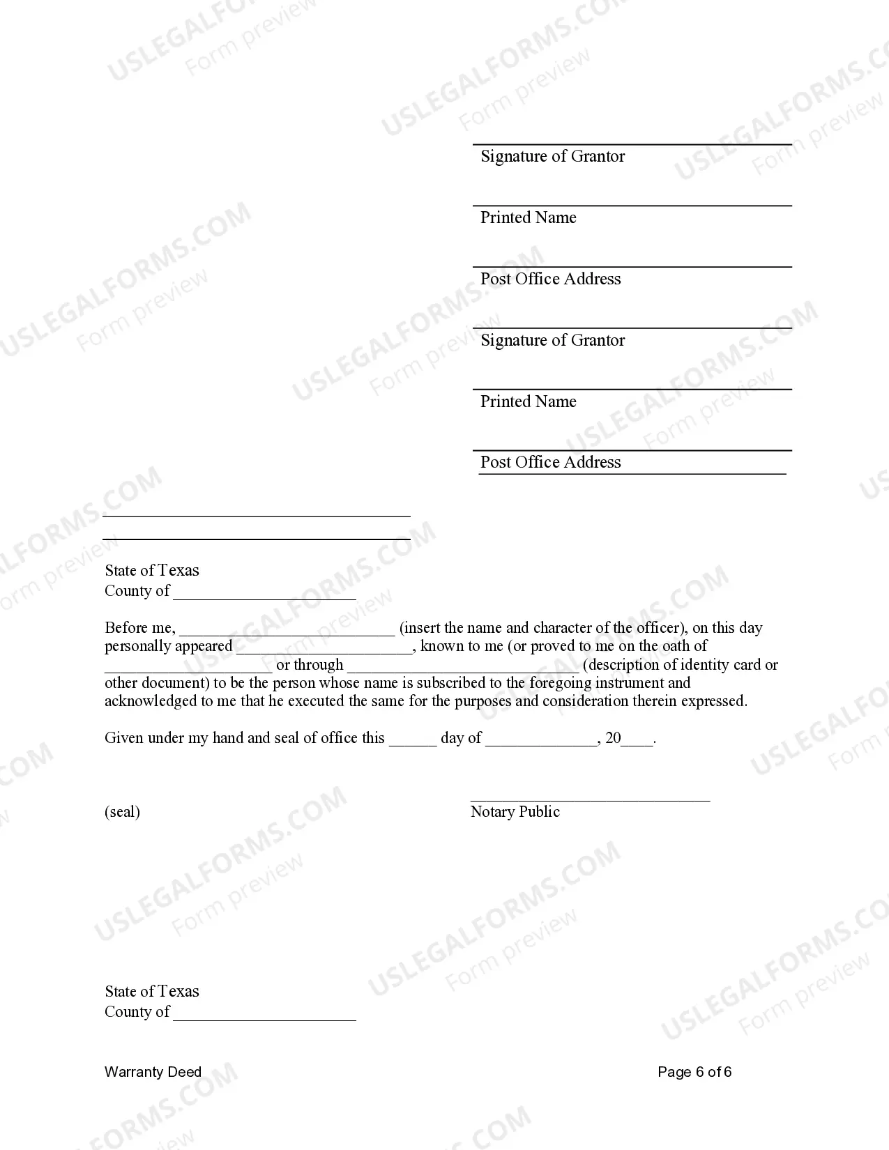 Preview Warranty Deed for Limited Partnership or LLC is the Grantor, or Grantee