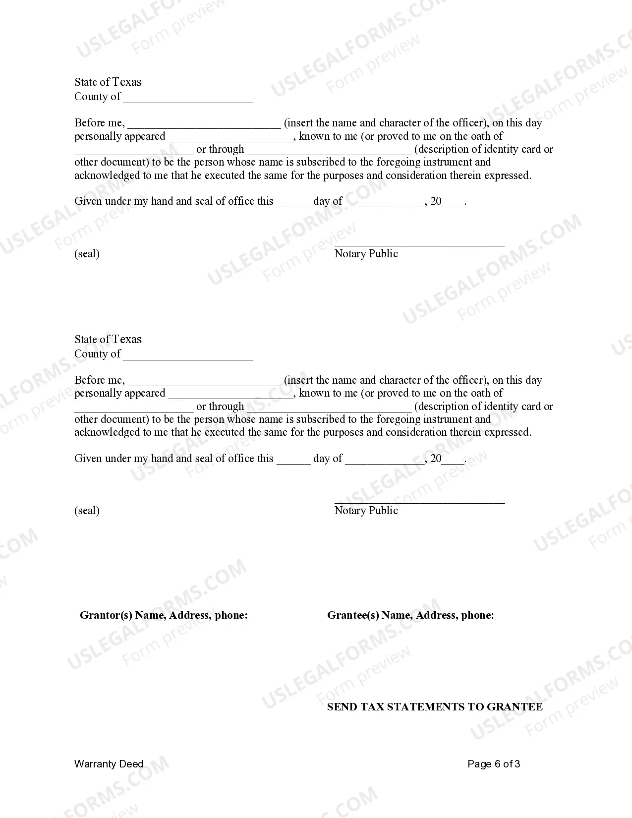 Preview Warranty Deed for Two (2) Individuals to Five Individuals as Joint Tenants