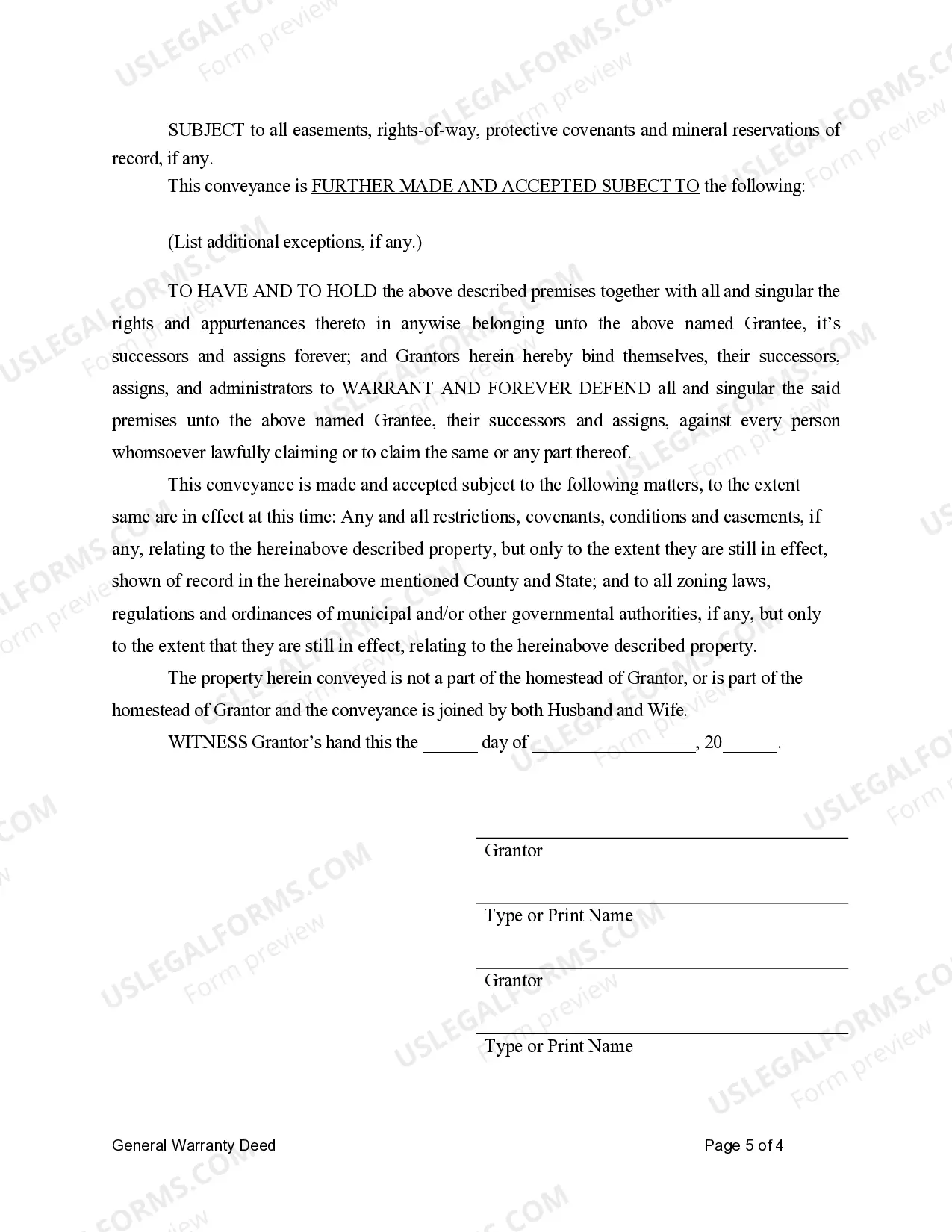 Preview General Warranty Deed for Three Individuals to Limited Partnership
