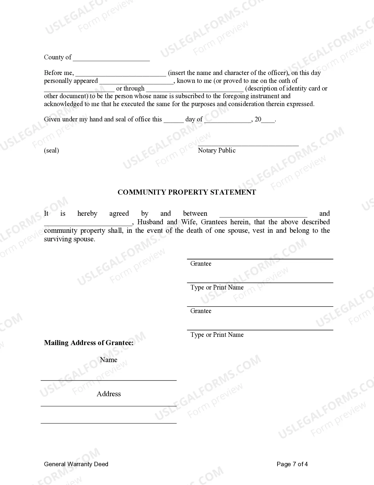 Preview General Warranty Deed for Husband and Wife and Individual to Husband and Wife
