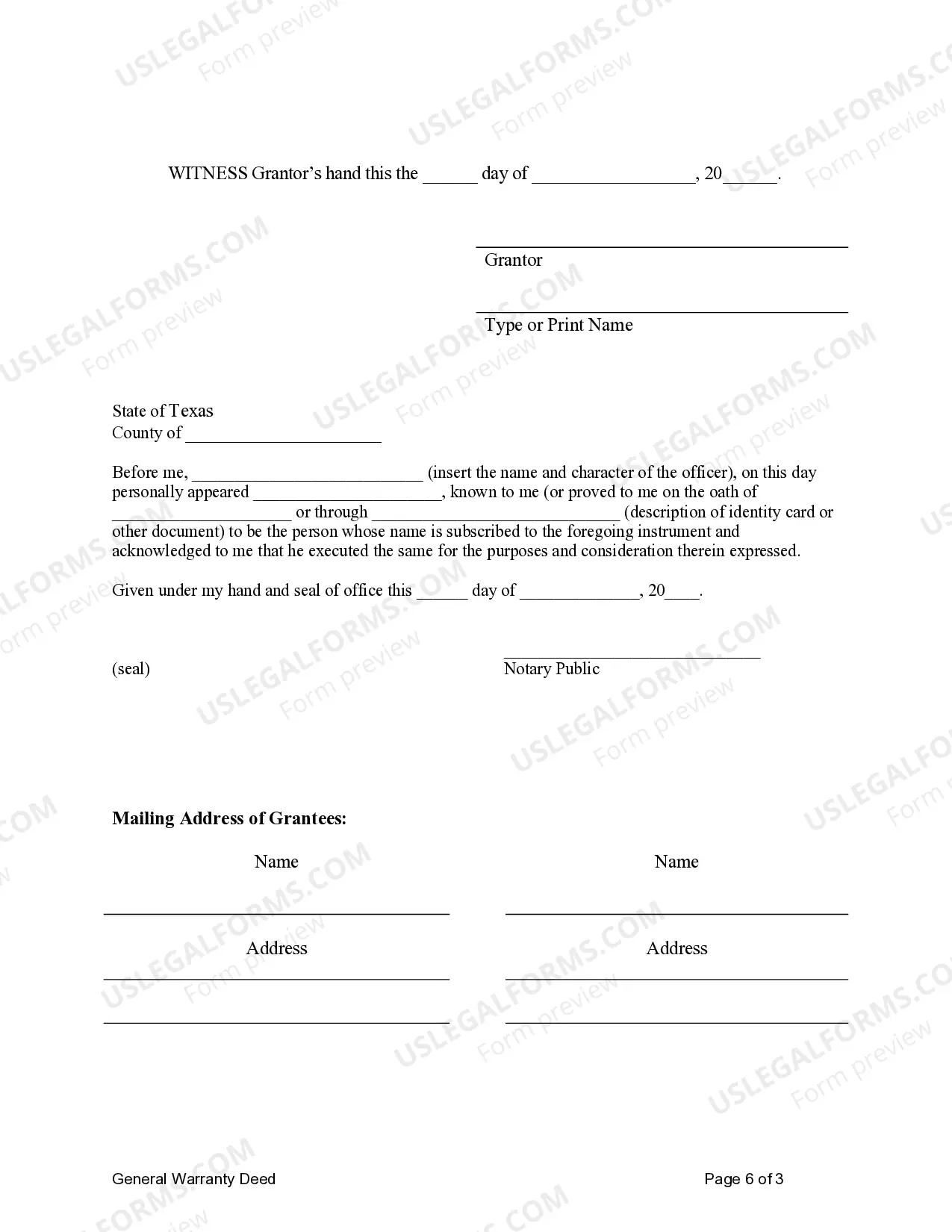 Preview General Warranty Deed for Individual to Two Individuals