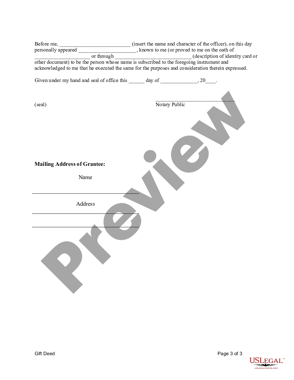 page 5 Gift Deed for Individual to Individuals as Joint Tenants preview