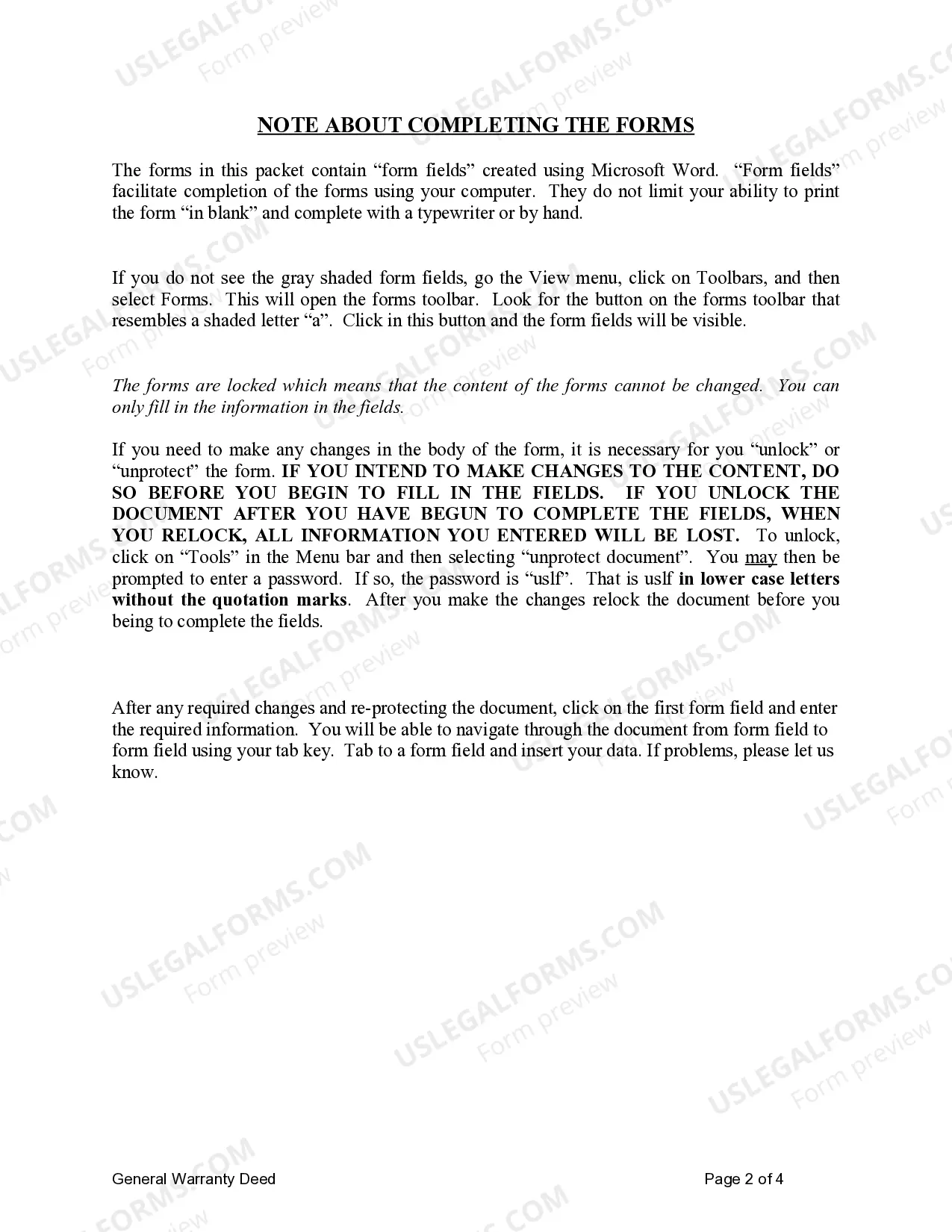 Preview General Warranty Deed for Individual to Three (3) Individuals as Joint Tenants with Rights of Survivorship