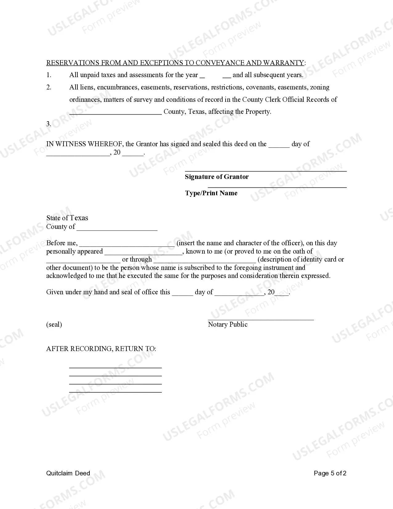 Preview Quitclaim Deed for Husband to Husband and Wife as Community Property or Community Property with Right of Survivorship