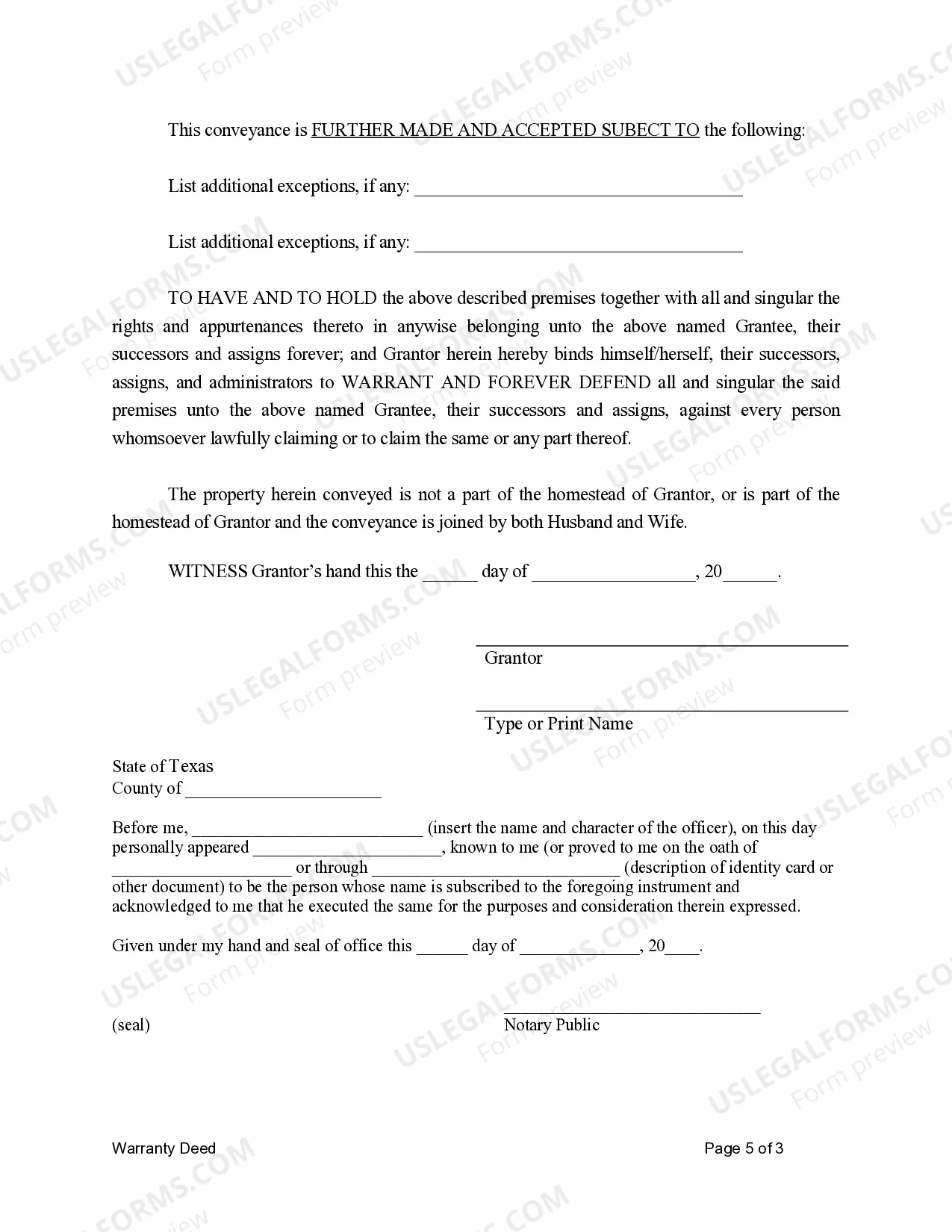 Preview Warranty Deed for Individual to Individual - Subject to Retained Life Estate