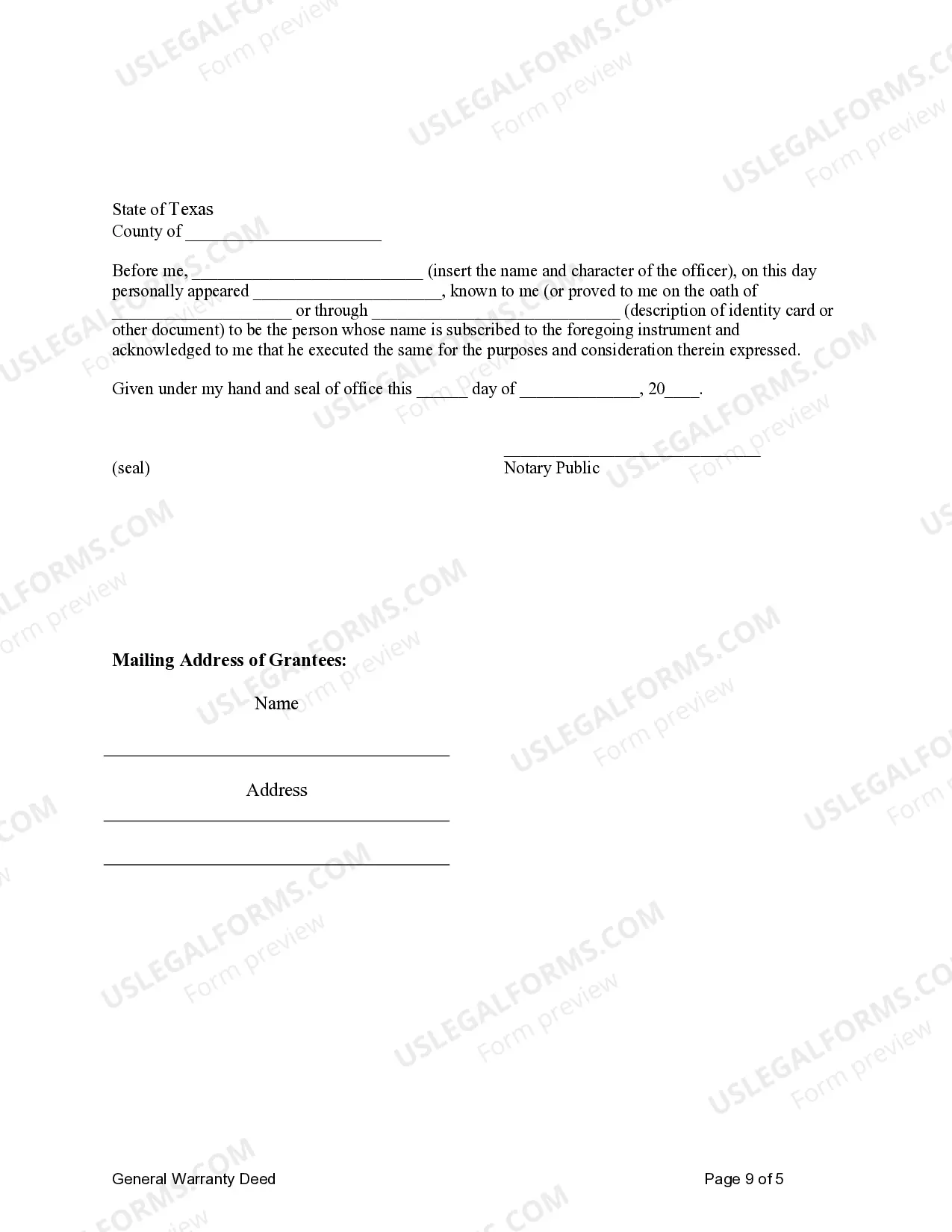 Preview General Warranty Deed for Two Individuals to Husband and Wife as Community Property with Rights of Survivorship