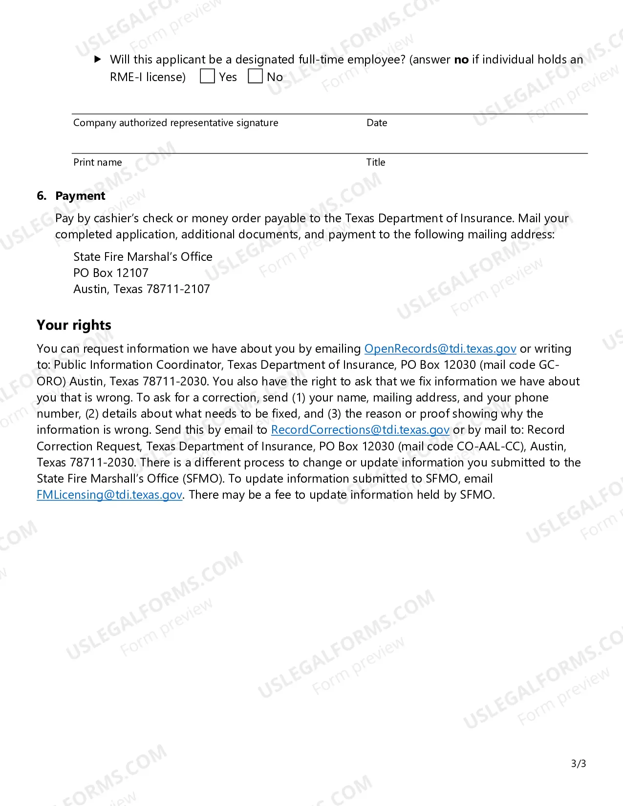 Preview Revision/Transfer Application for Individuals