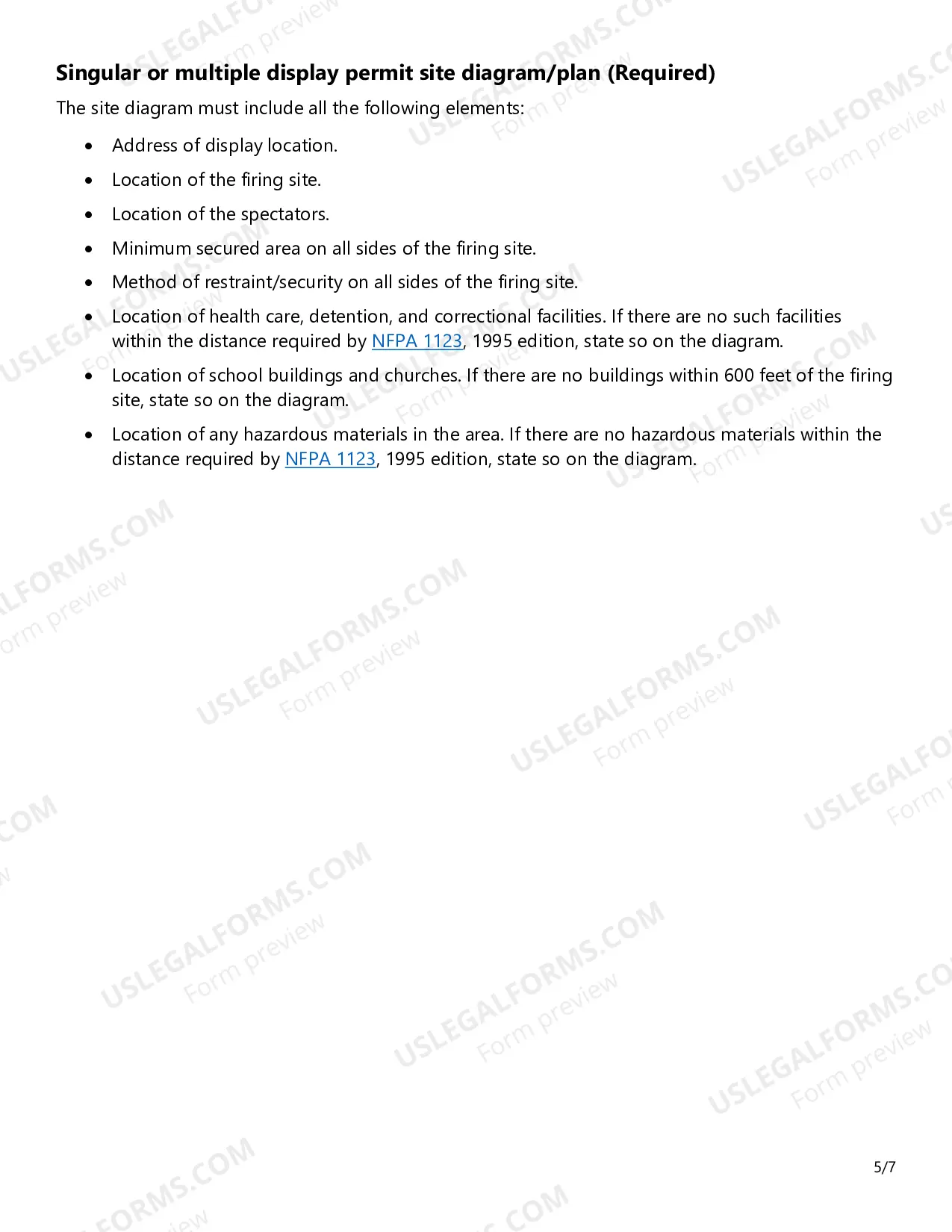 Preview Application for Class B Fireworks Singular or Multiple Display Permit