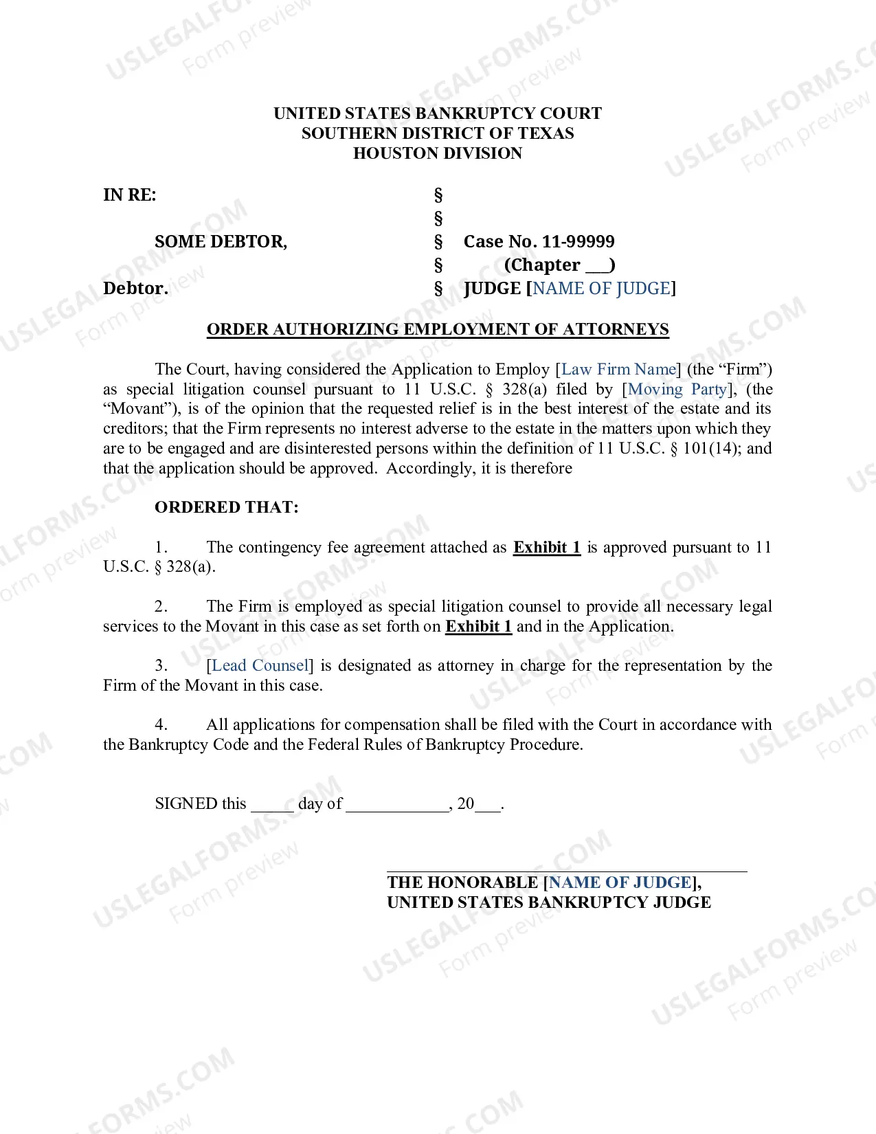 Preview Application To Employ As Special Litigation Counsel