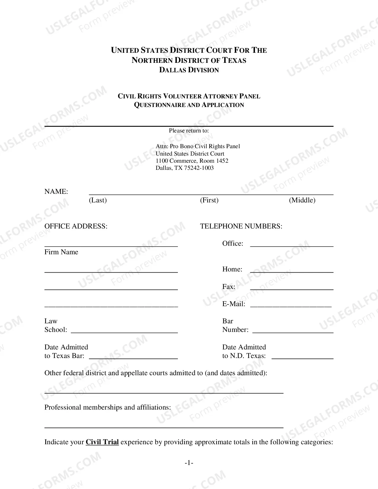 Preview The Civil Rights Volunteer Attorney Panel Program