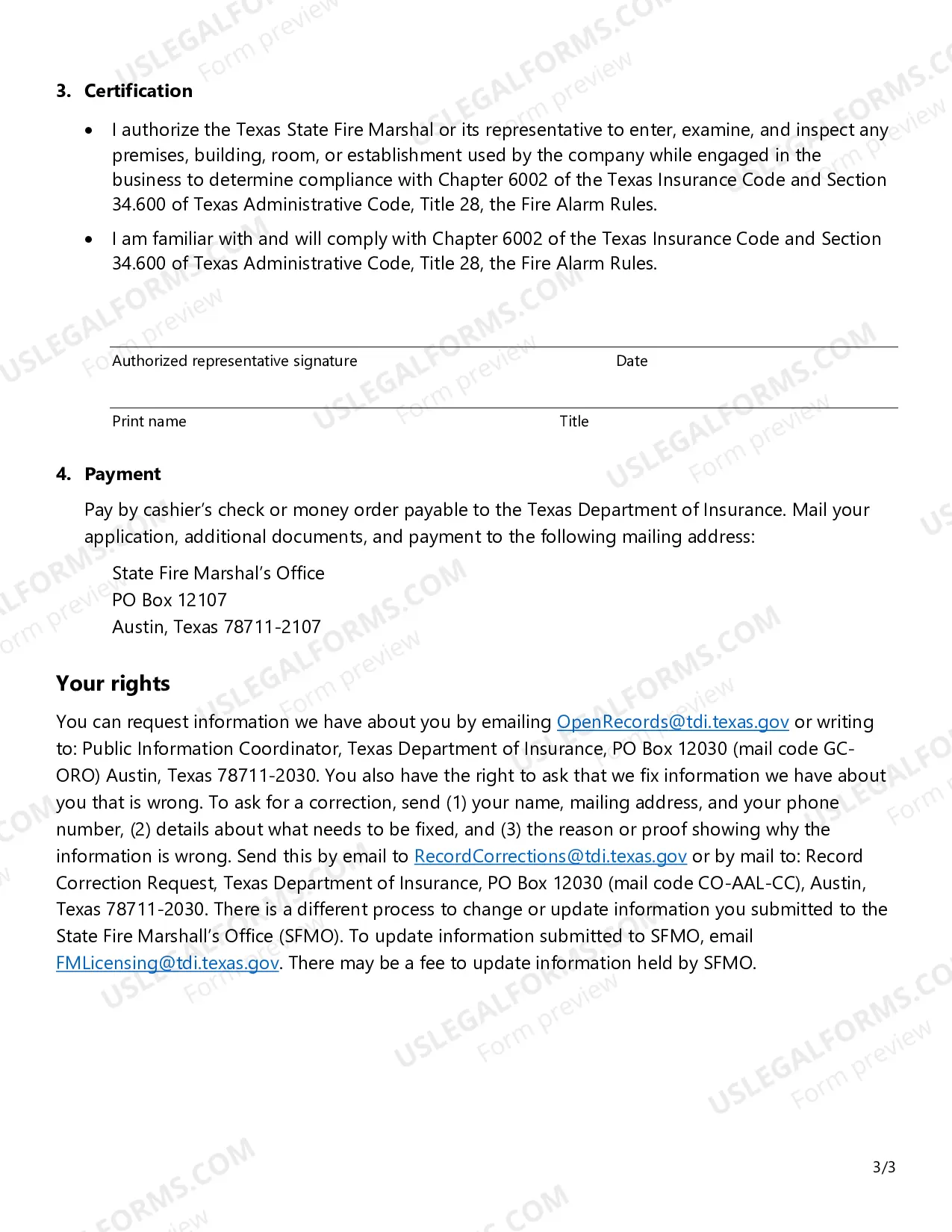 Preview Renewal Application Form for Fire Alarm Training Course Approval
