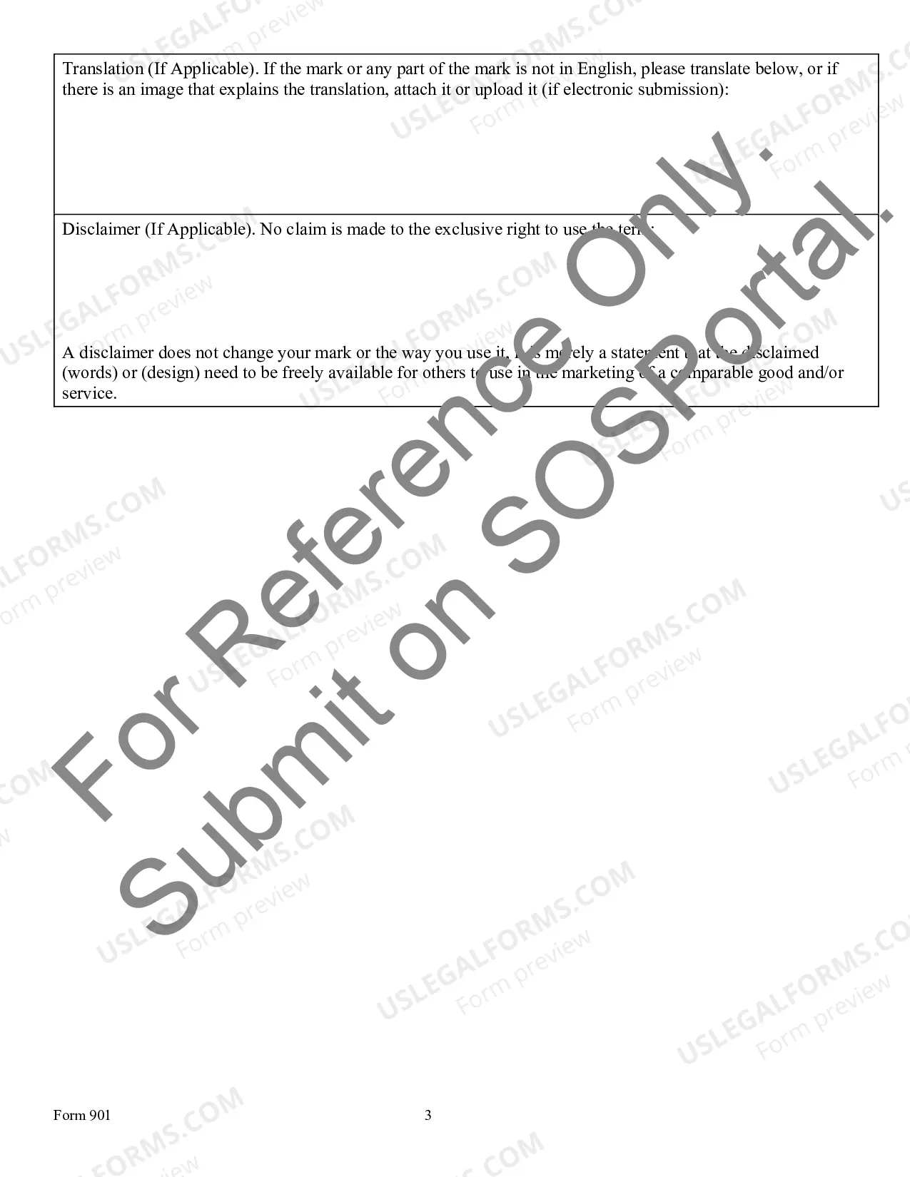 Preview Application For Registration of Trademark Or Service Mark
