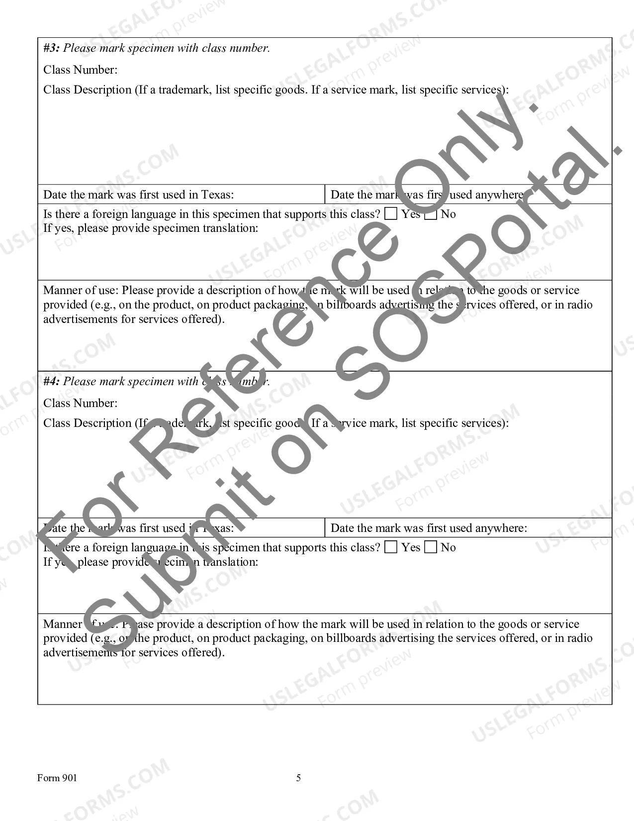 Preview Application For Registration of Trademark Or Service Mark