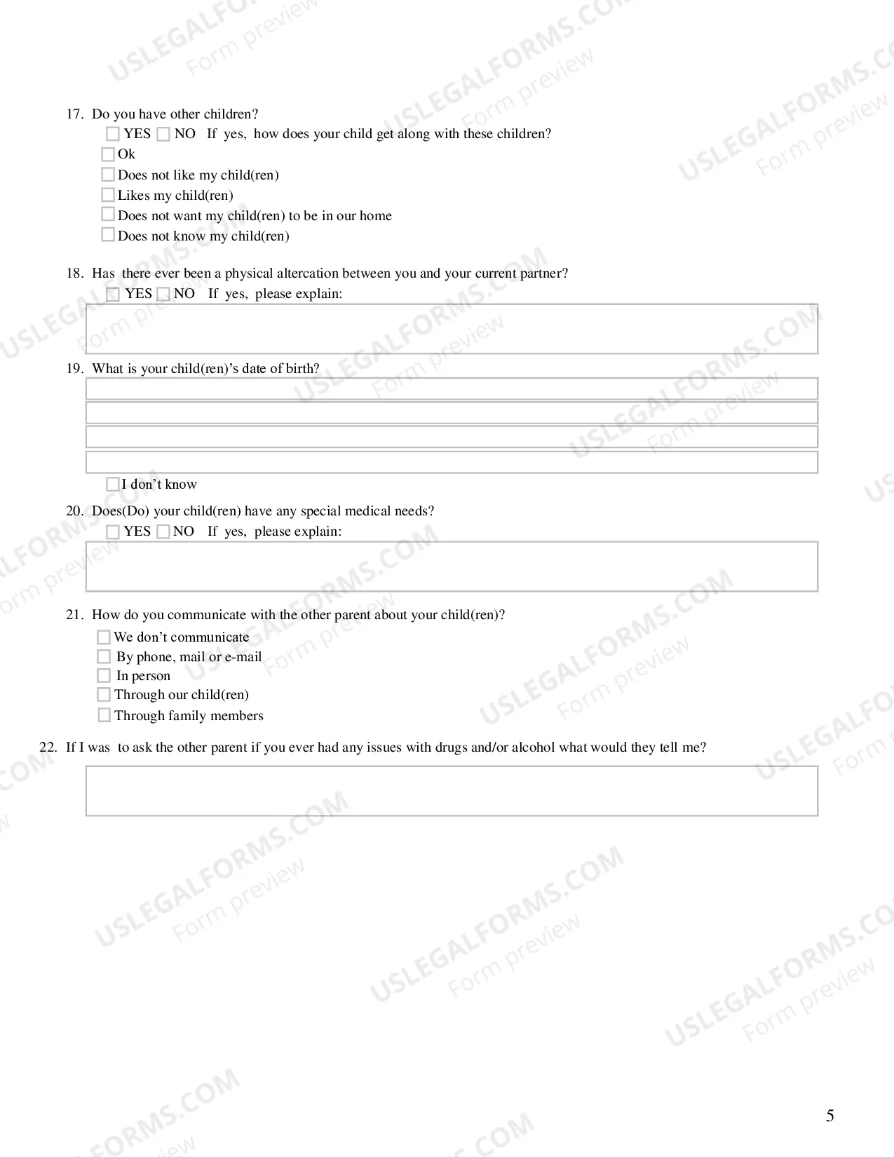 Preview Visitation Enforcement Application