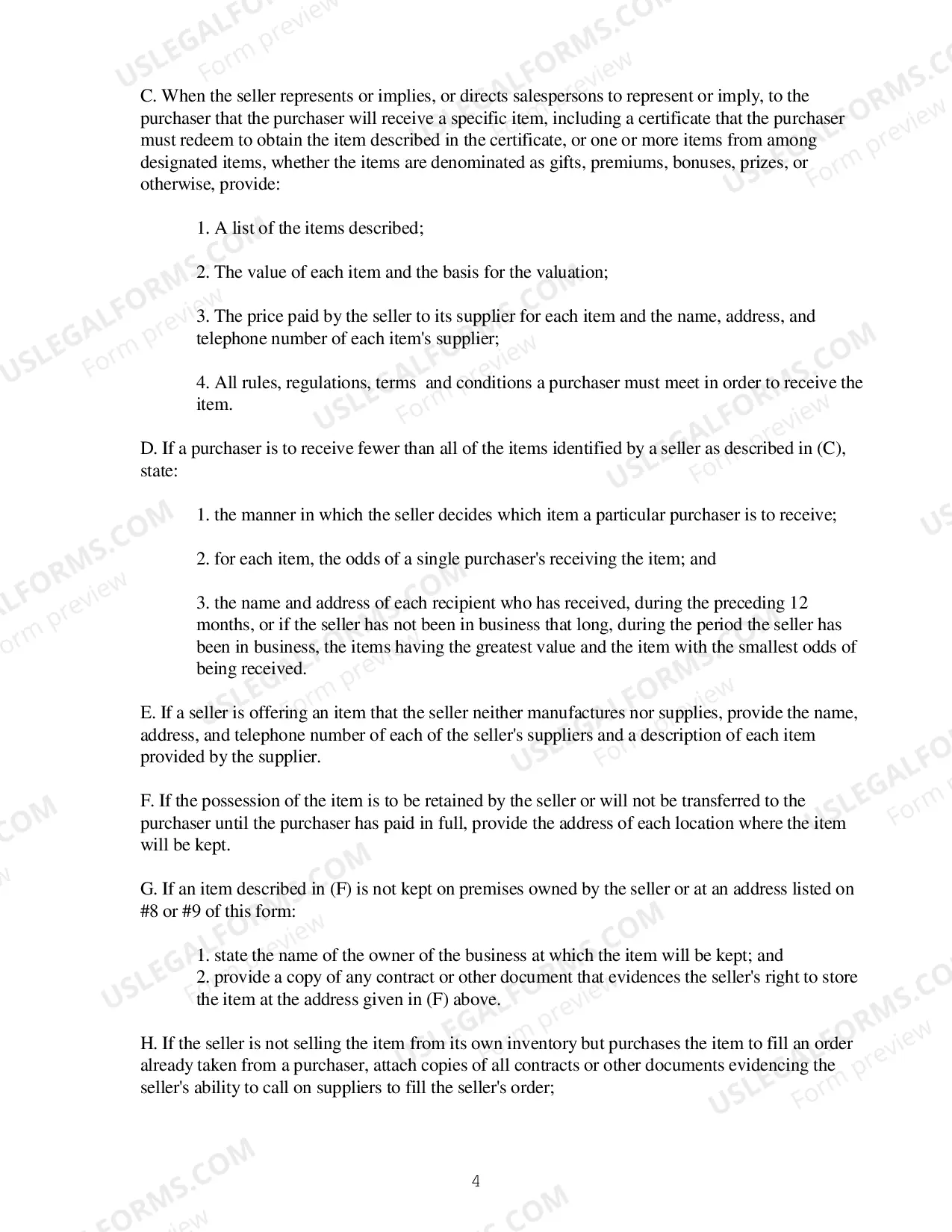 Preview Telephone Solicitation Registration Statement