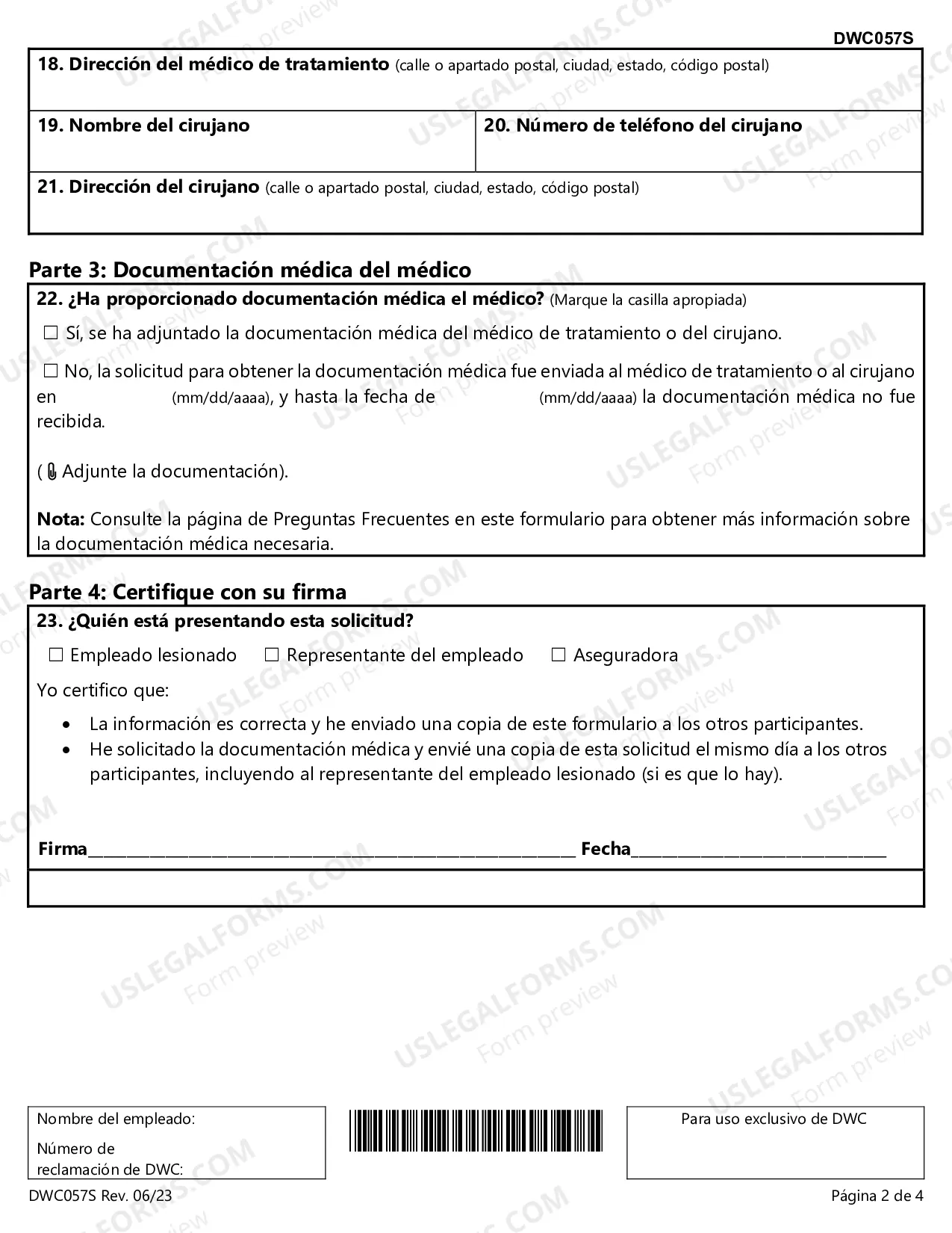 Preview Solicitud para Extension de la Fecha para el Mejoramiento Maximo Medico (Maximum Medical Improvement -MMI, por su nombre y siglas en ingles) por una Cirugia de la Columna Vertebral
