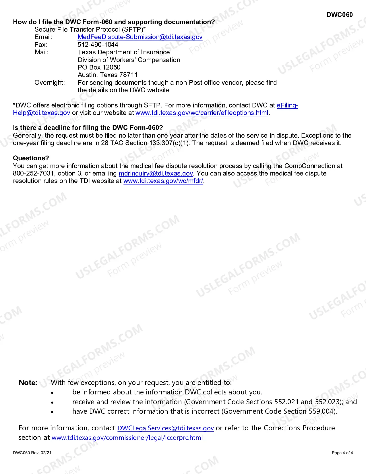 Preview Medical Fee Dispute Resolution Request