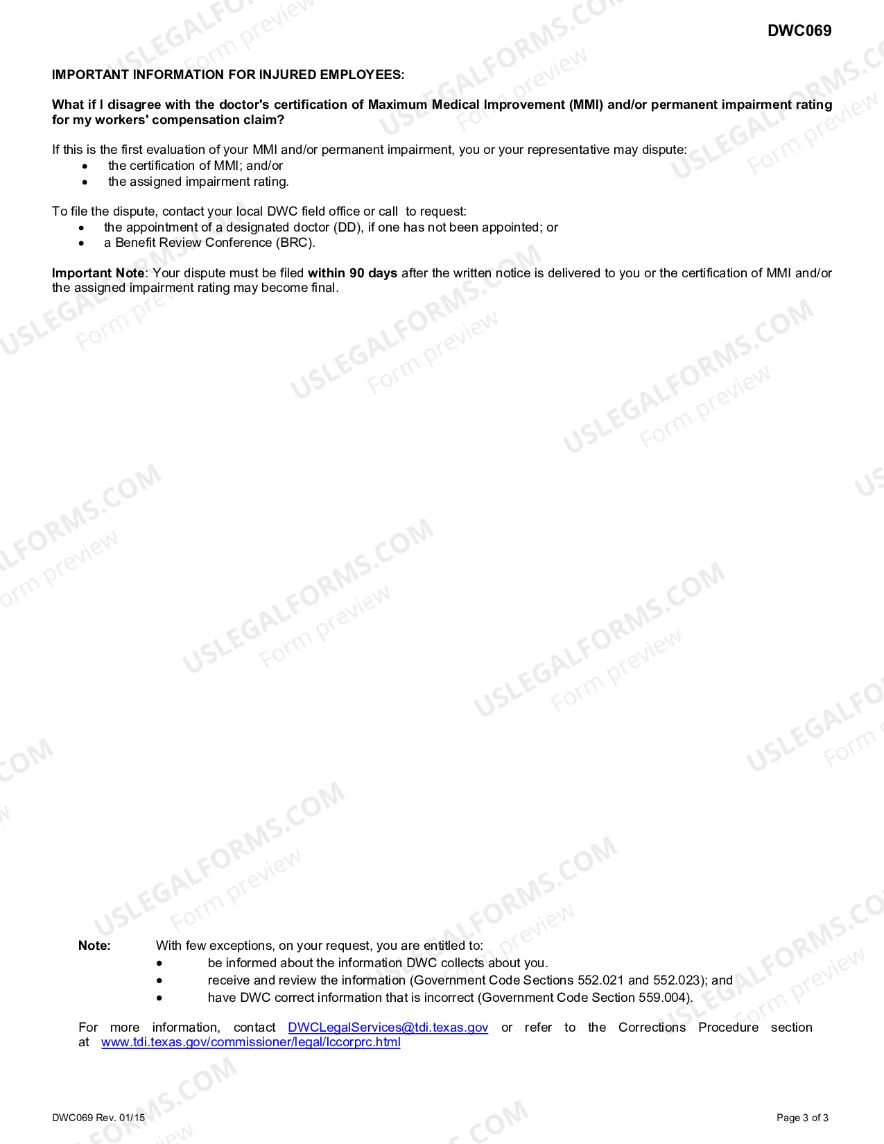 Preview Report of Medical Evaluation