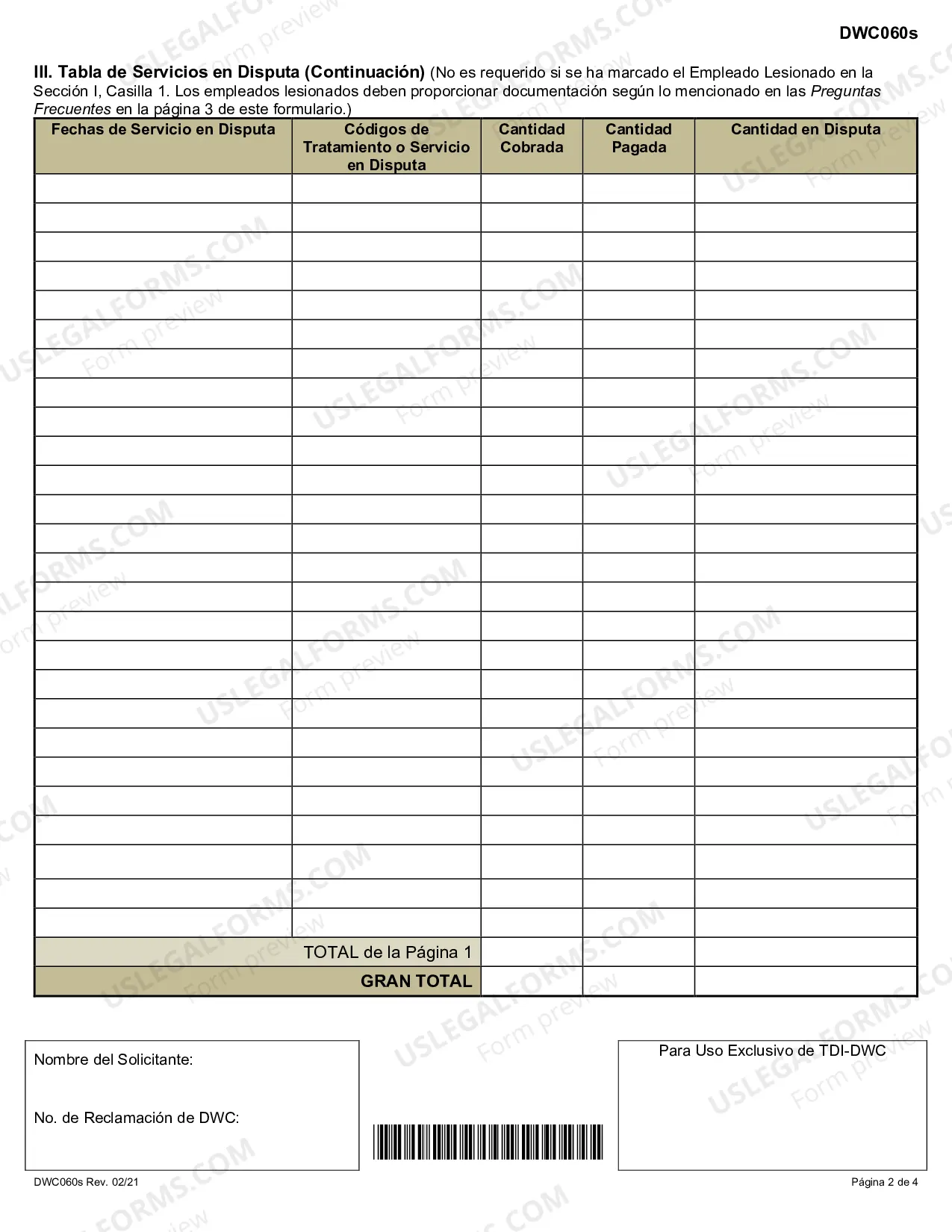 Preview Solicitud para Resolucion de Disputas por Honorarios Medicos