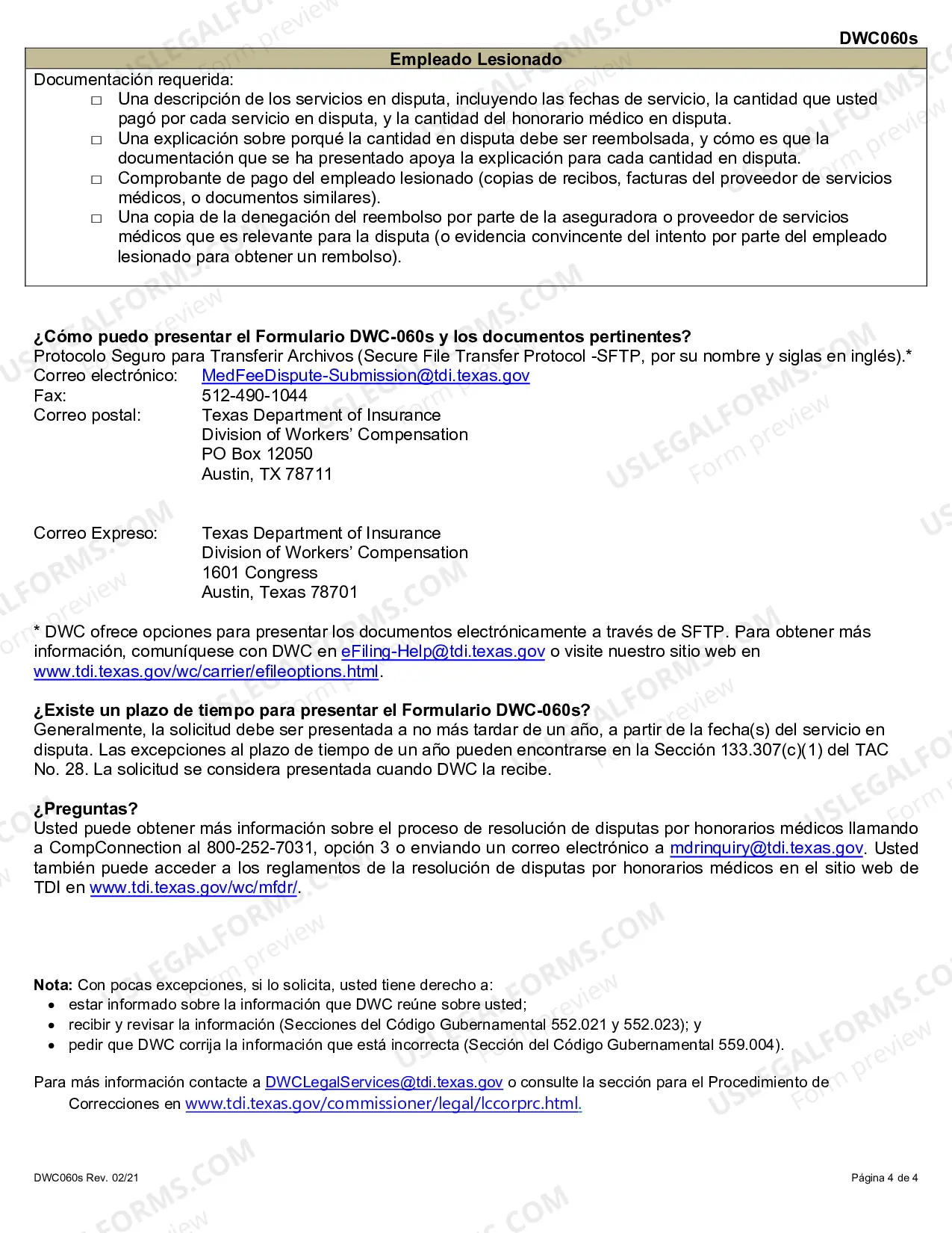 Preview Solicitud para Resolucion de Disputas por Honorarios Medicos